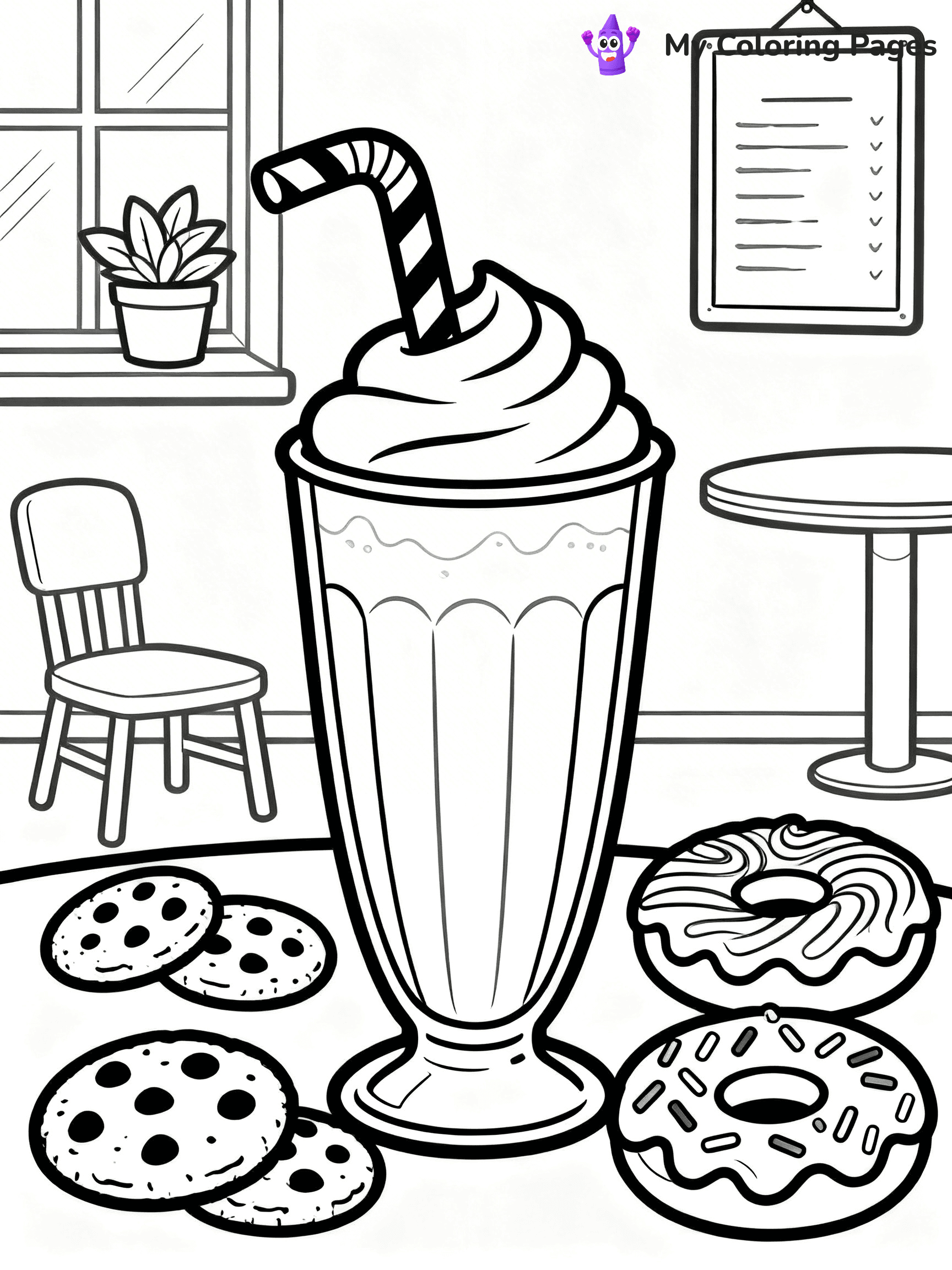 Milkshake Coloring Pages - 12