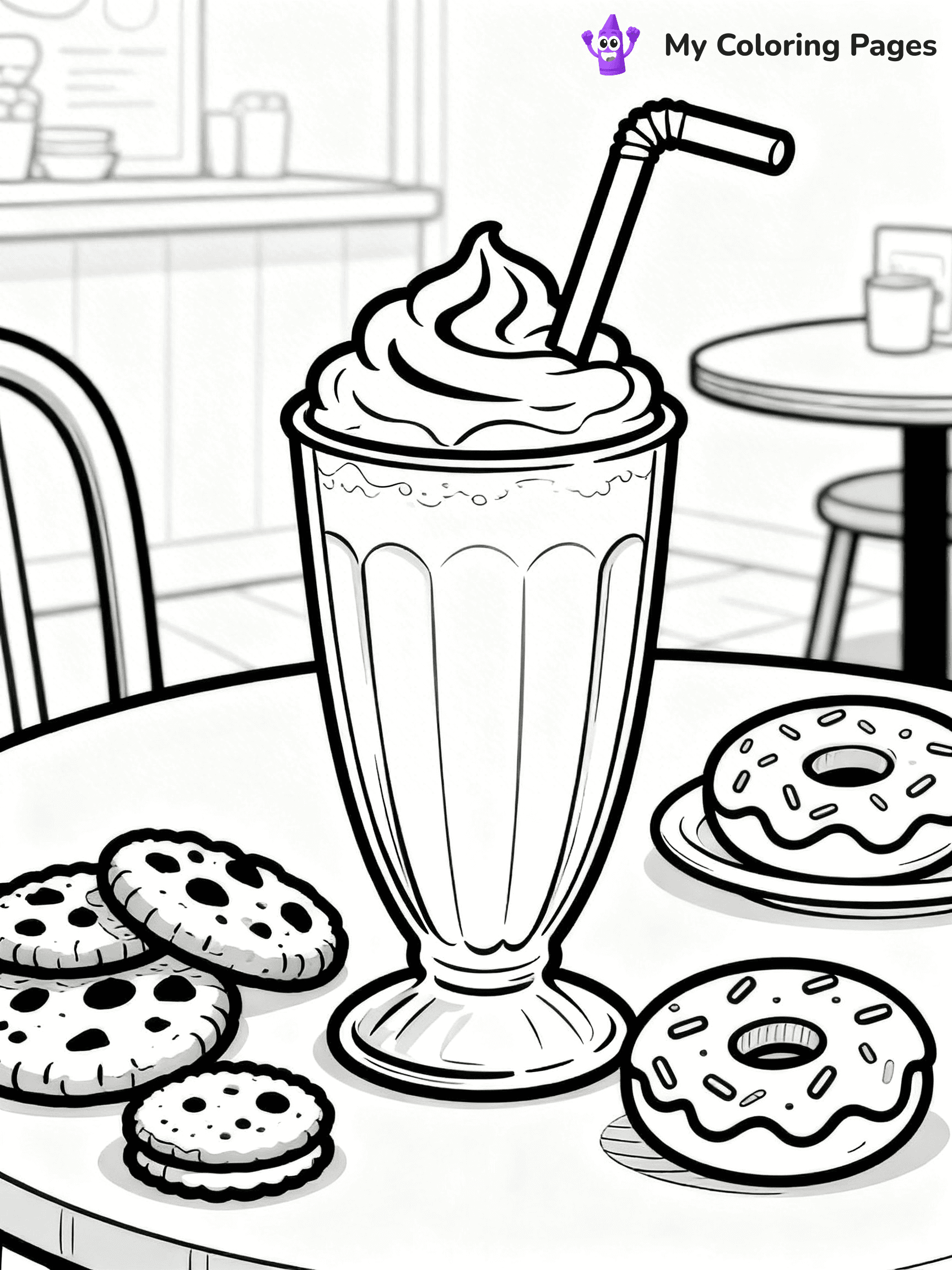 Milkshake Coloring Pages - 9