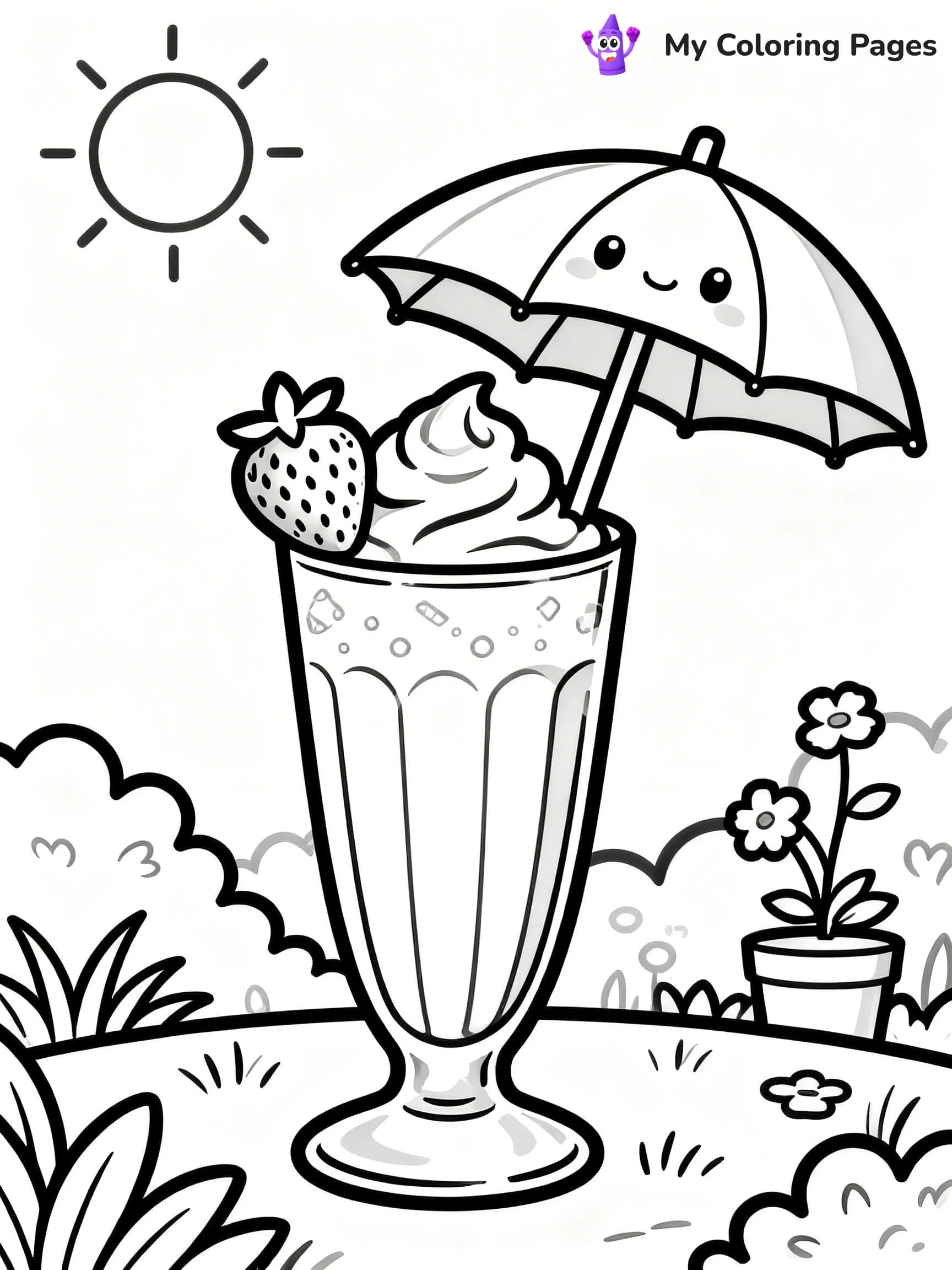 Milkshake Coloring Pages - 4