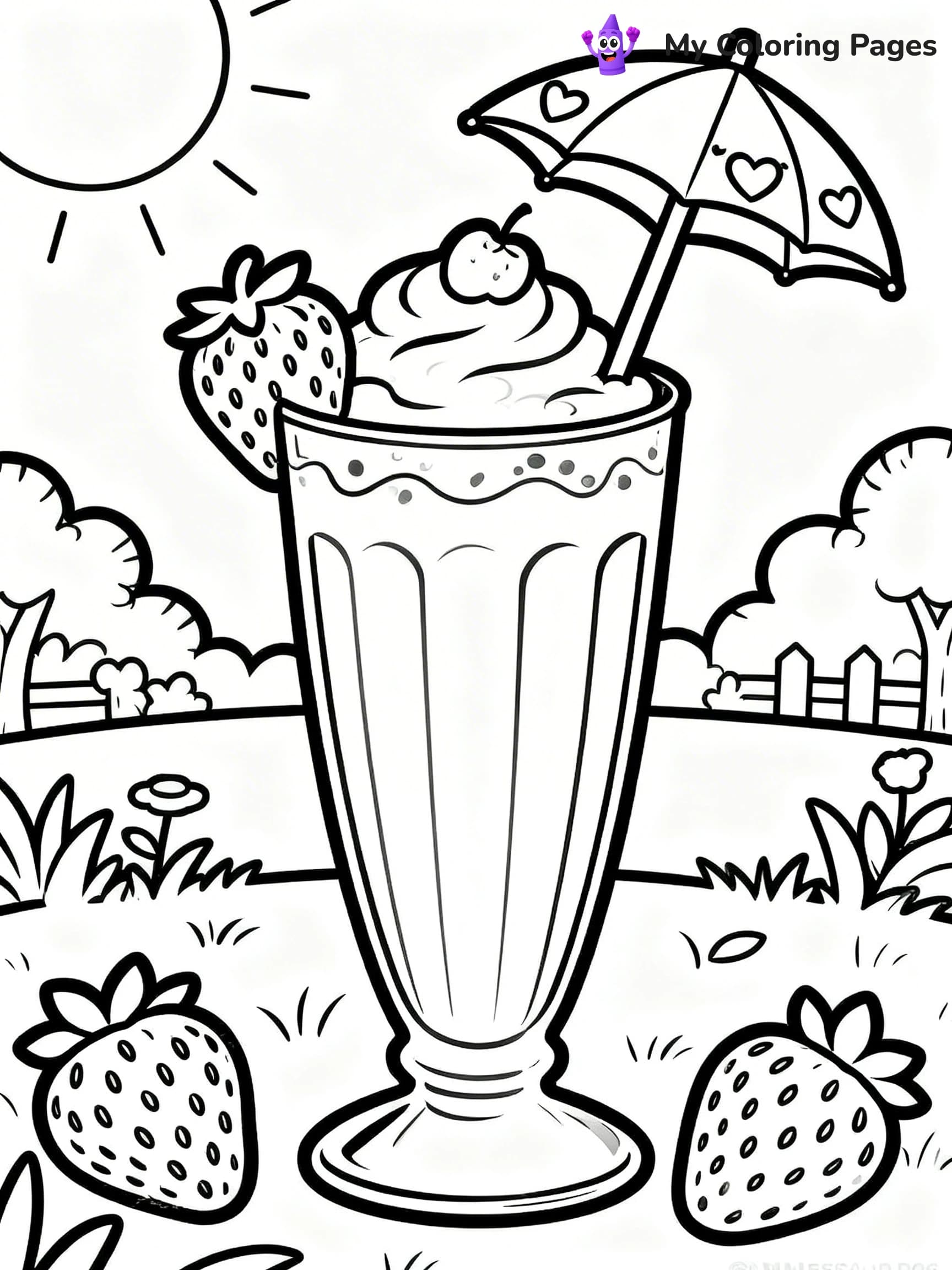 Milkshake Coloring Pages - 2