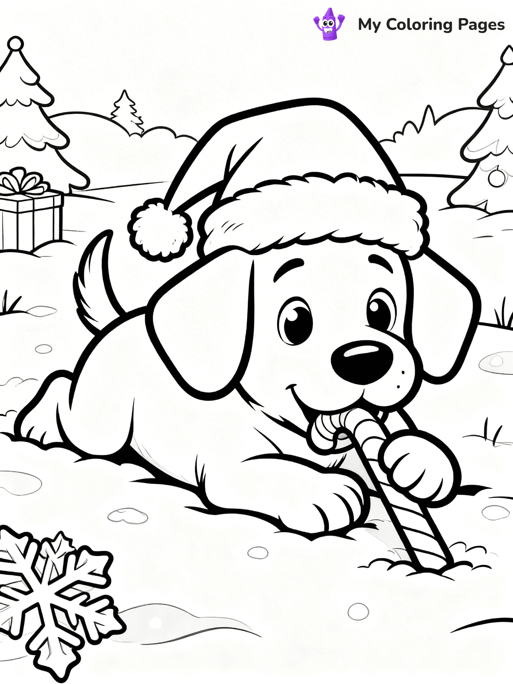 Animal Christmas Coloring Pages - 47