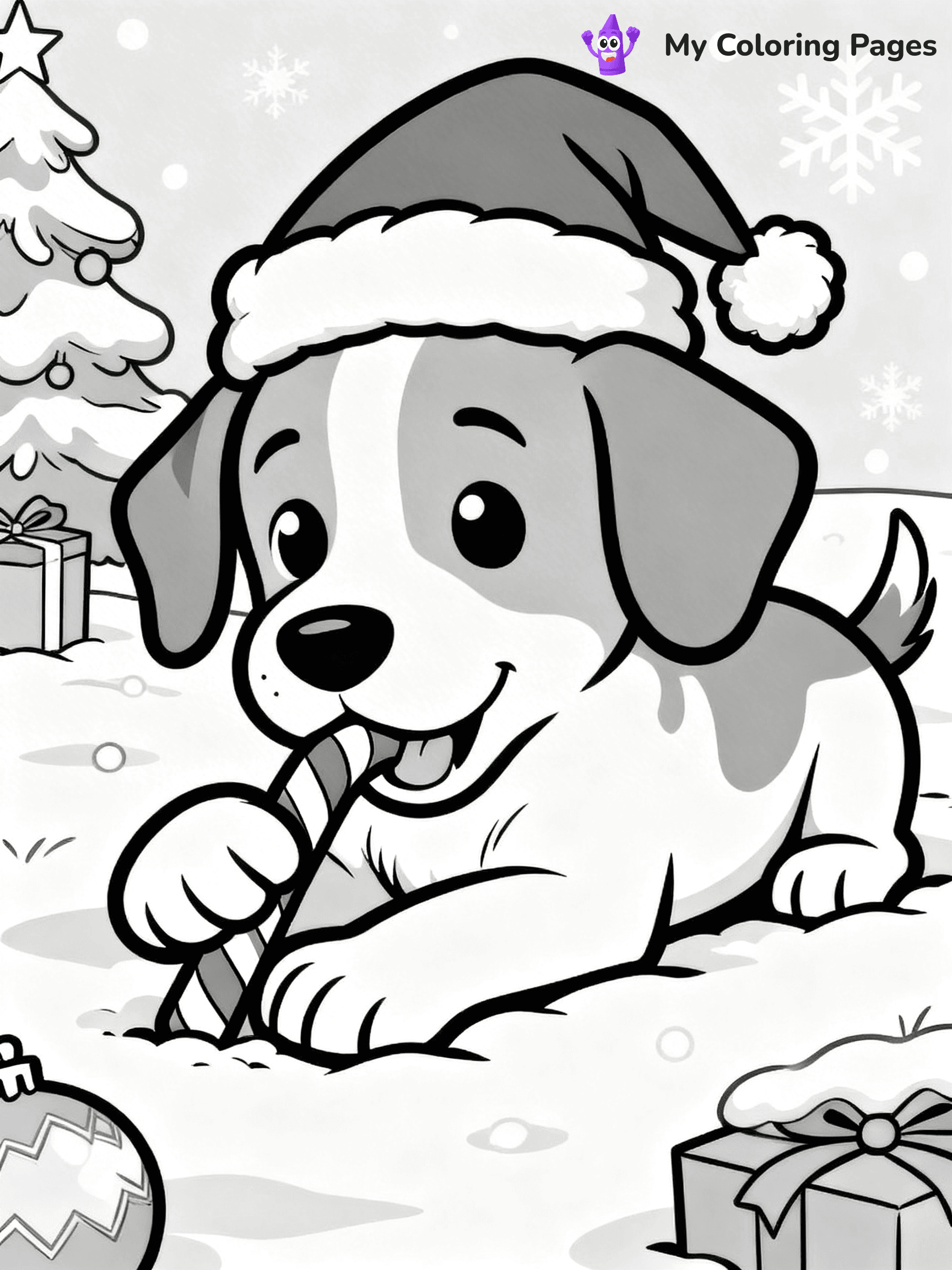 Animal Christmas Coloring Pages - 42