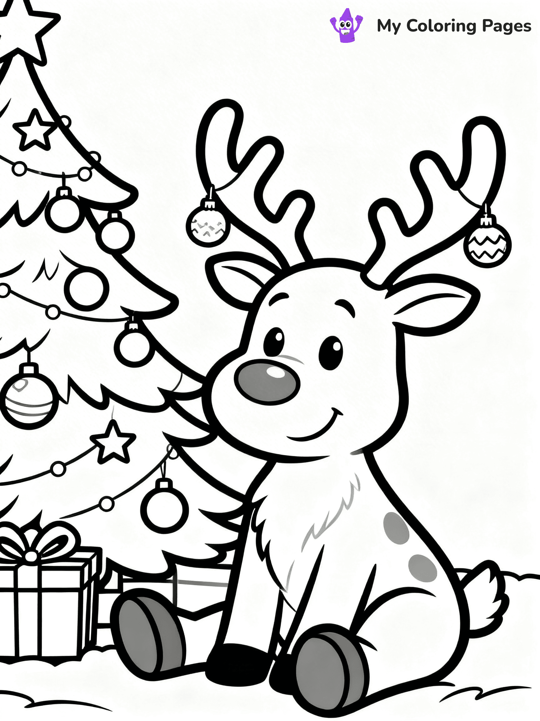 Animal Christmas Coloring Pages - 41