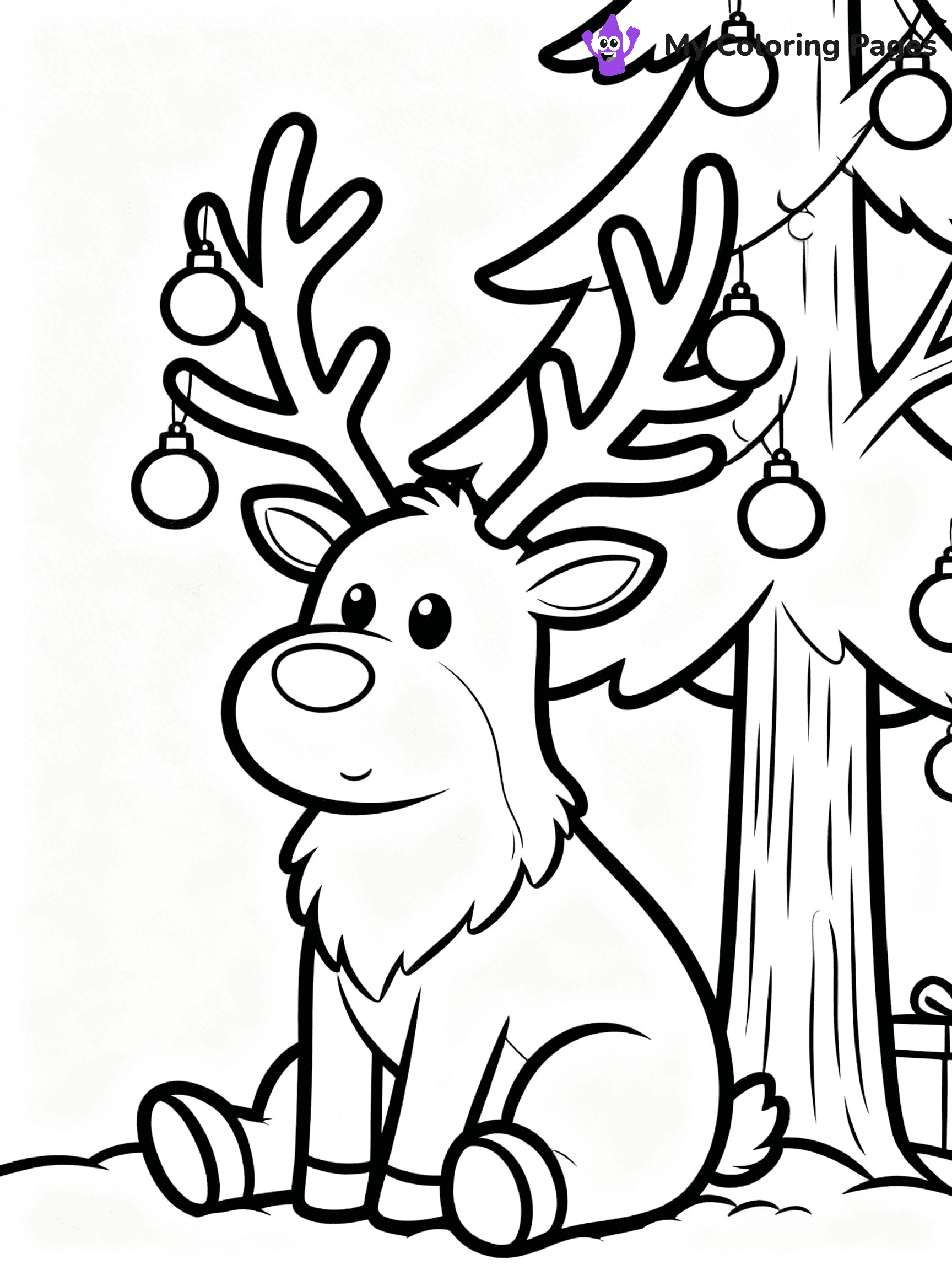Animal Christmas Coloring Pages - 40