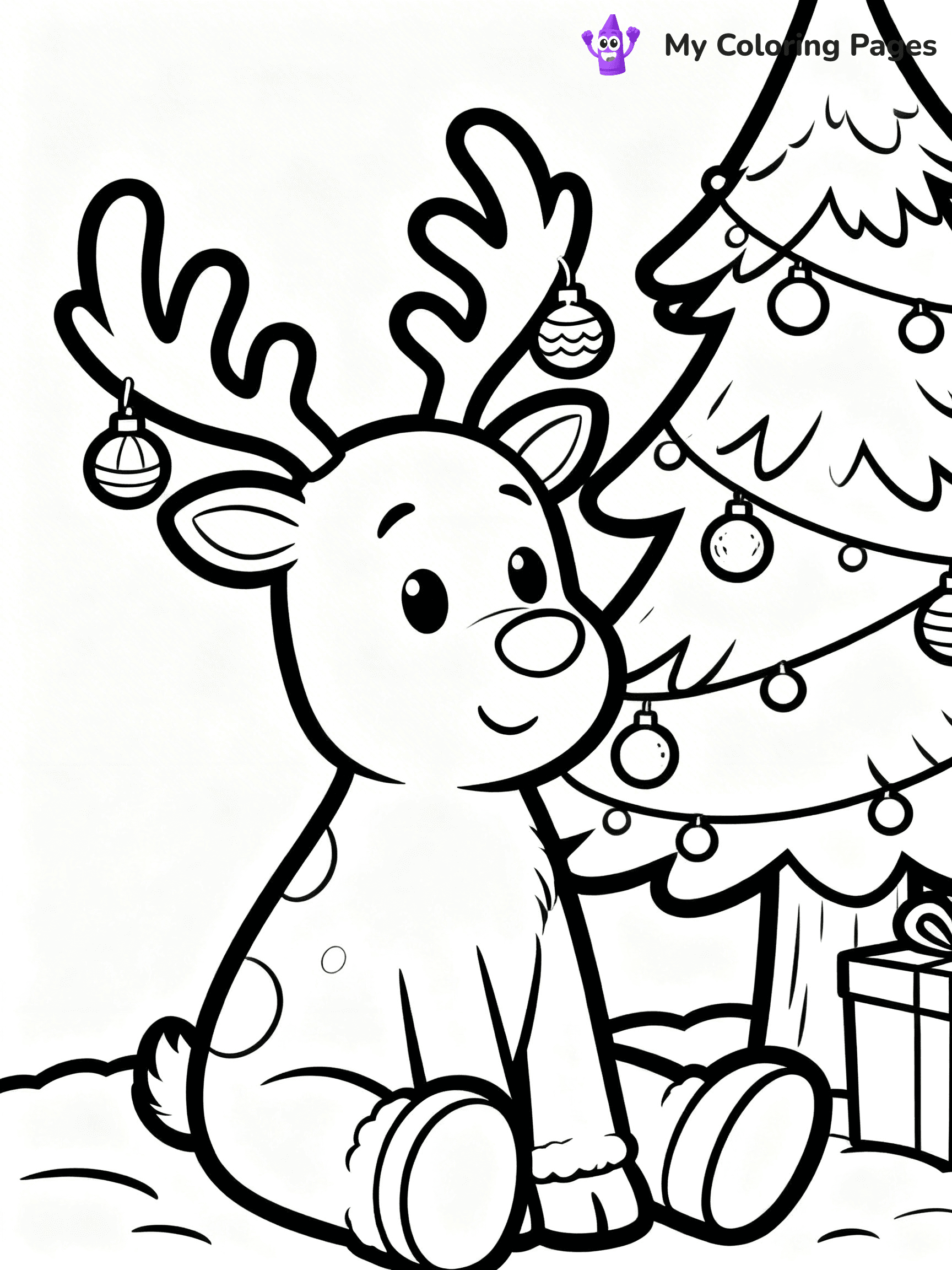 Animal Christmas Coloring Pages - 38