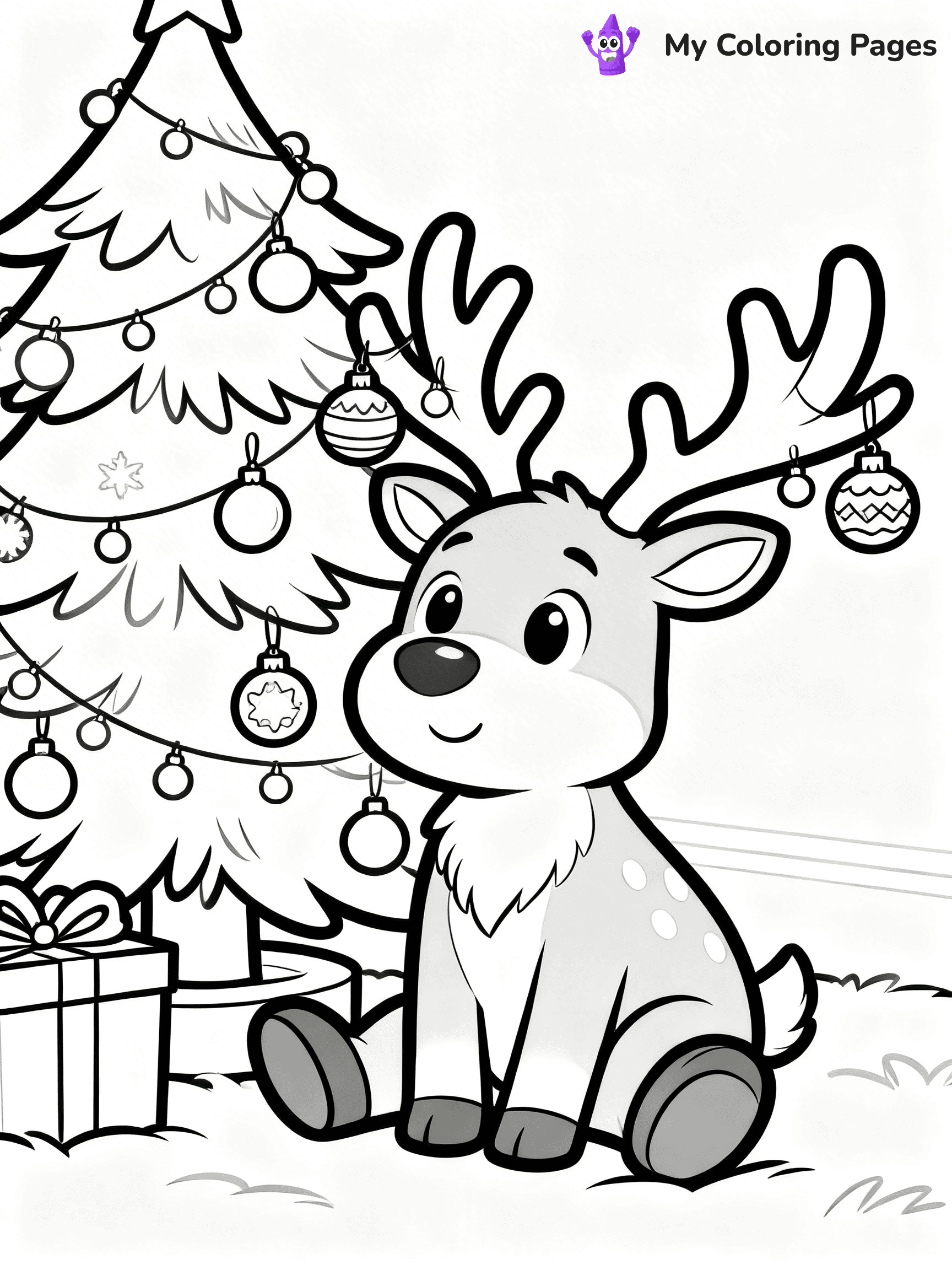 Animal Christmas Coloring Pages - 36