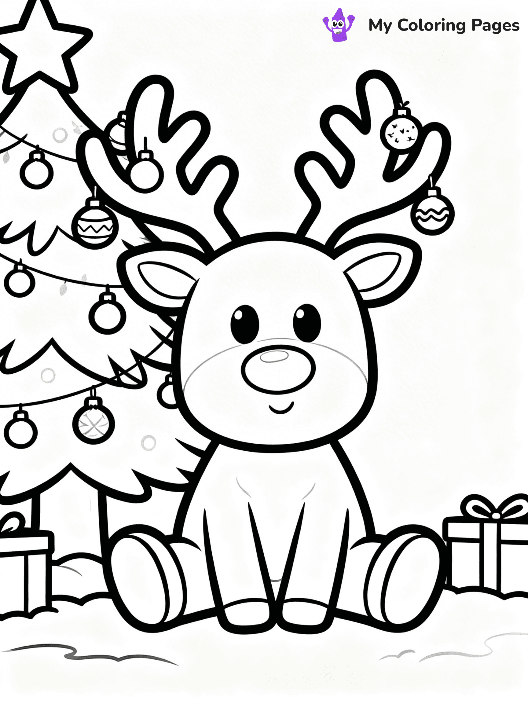 Animal Christmas Coloring Pages - 35