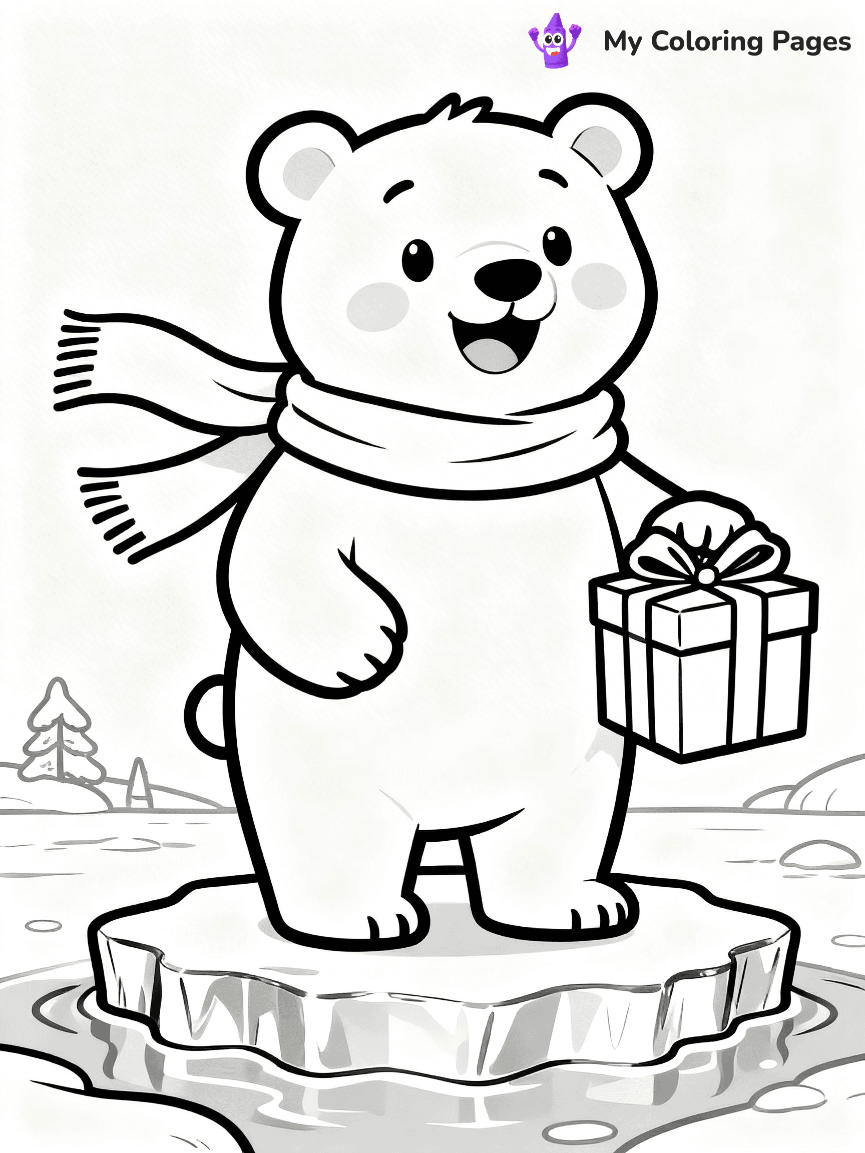 Animal Christmas Coloring Pages - 33