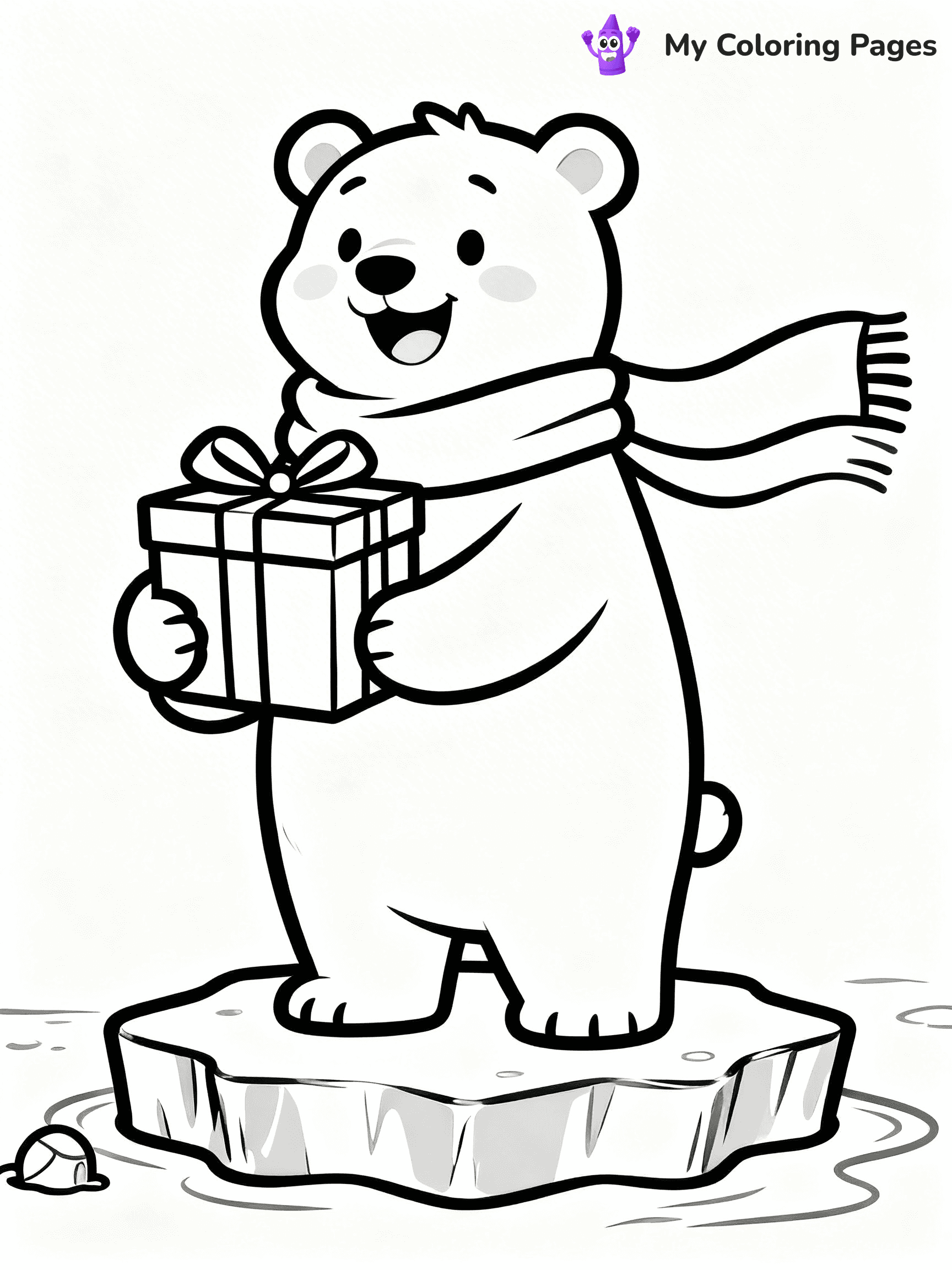Animal Christmas Coloring Pages - 30