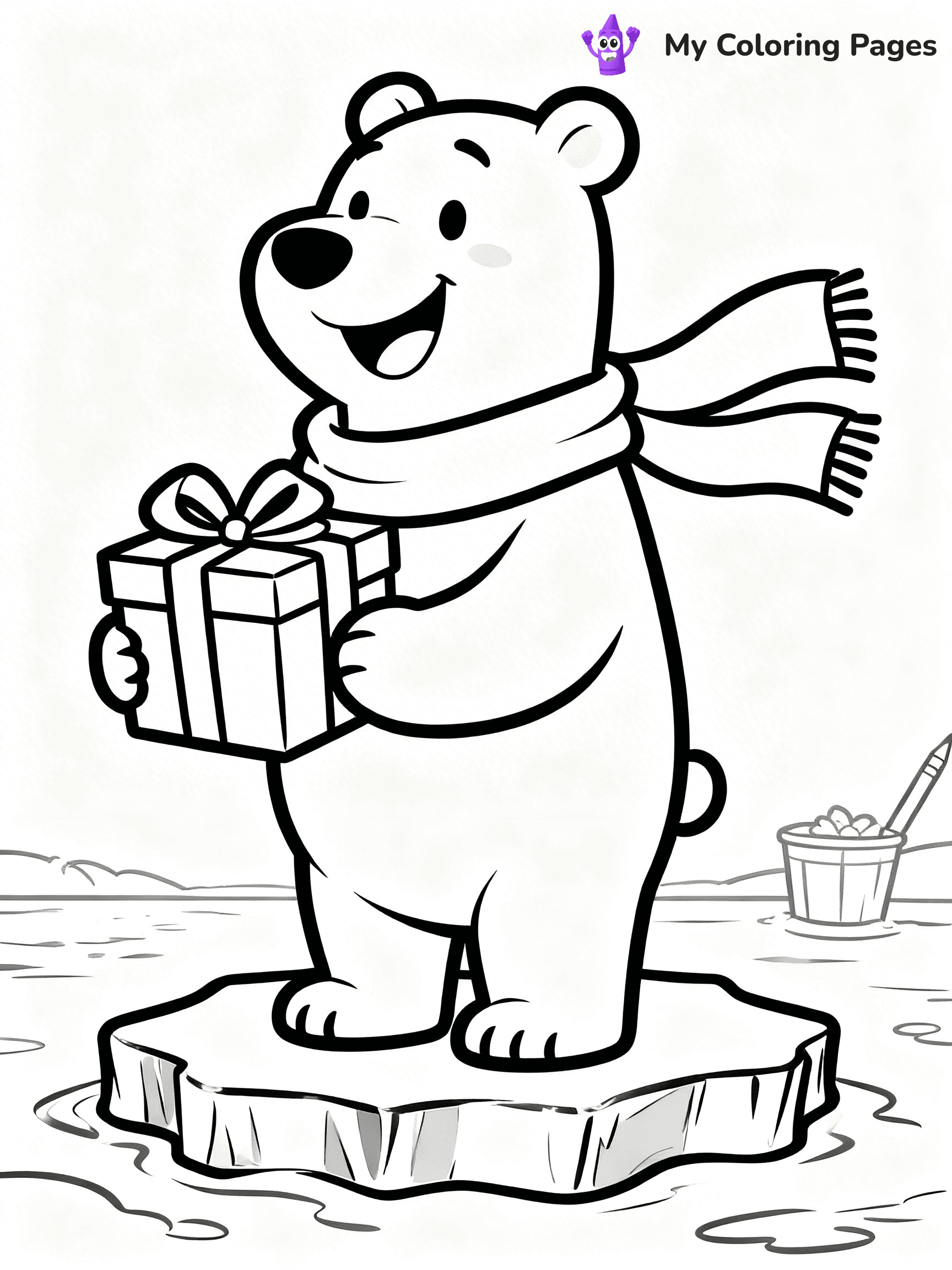 Animal Christmas Coloring Pages - 29