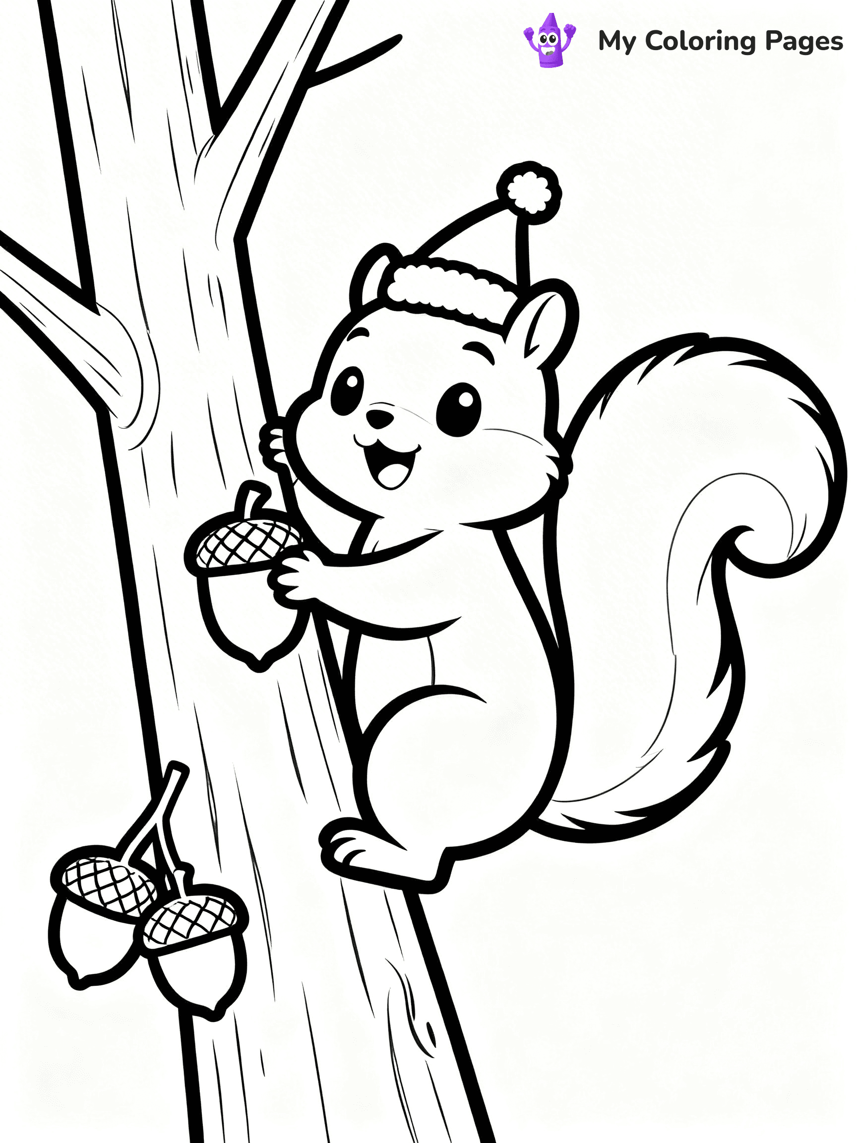 Animal Christmas Coloring Pages - 12
