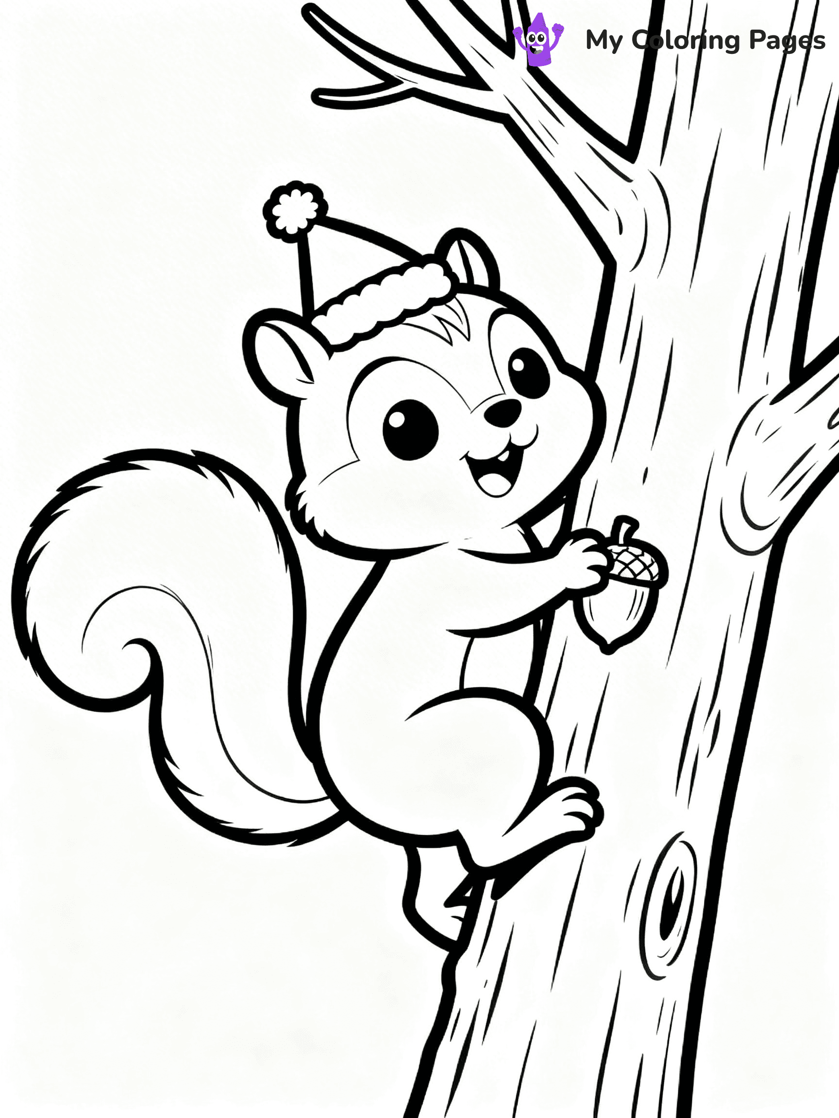 Animal Christmas Coloring Pages - 10