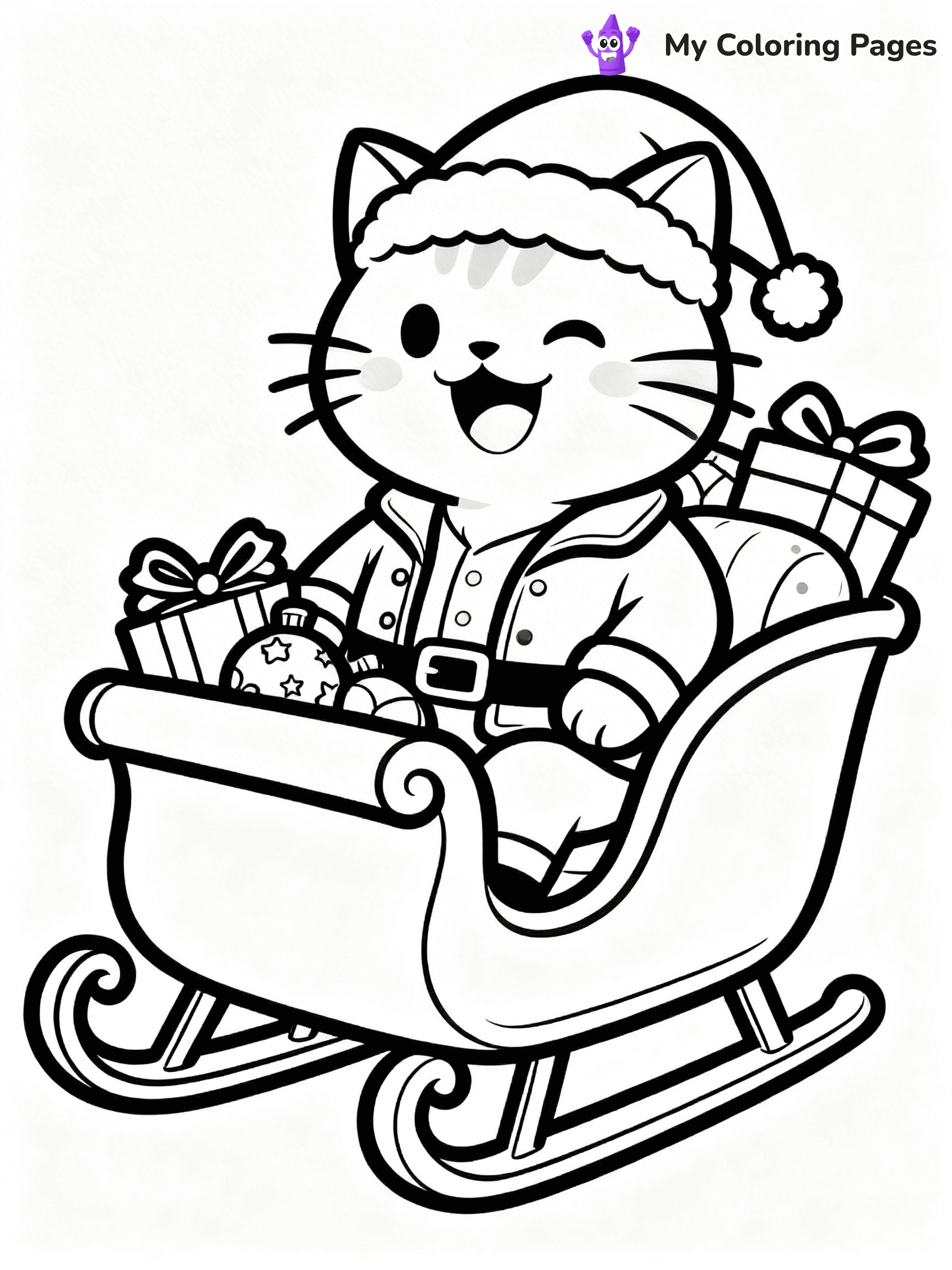 Animal Christmas Coloring Pages - 6