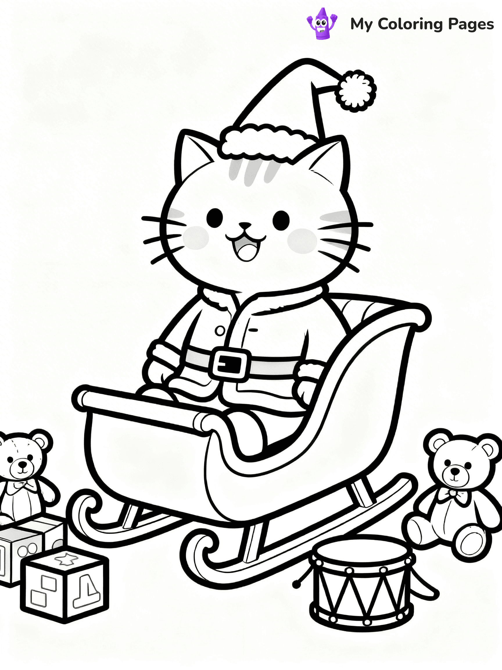 Animal Christmas Coloring Pages - 5