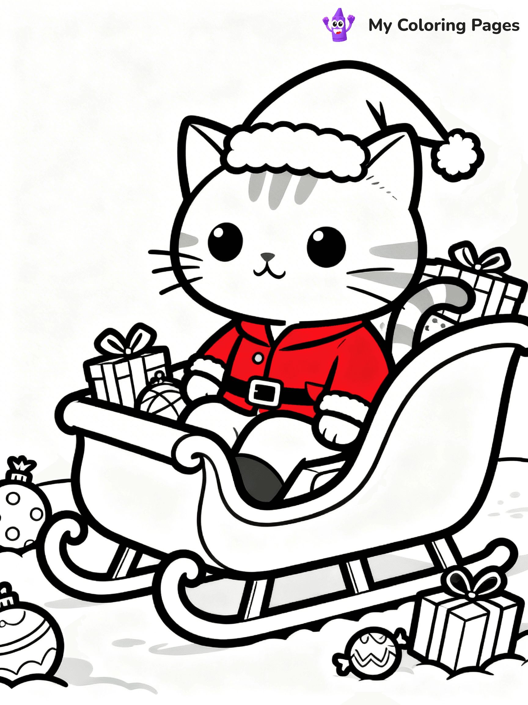 Animal Christmas Coloring Pages - 4
