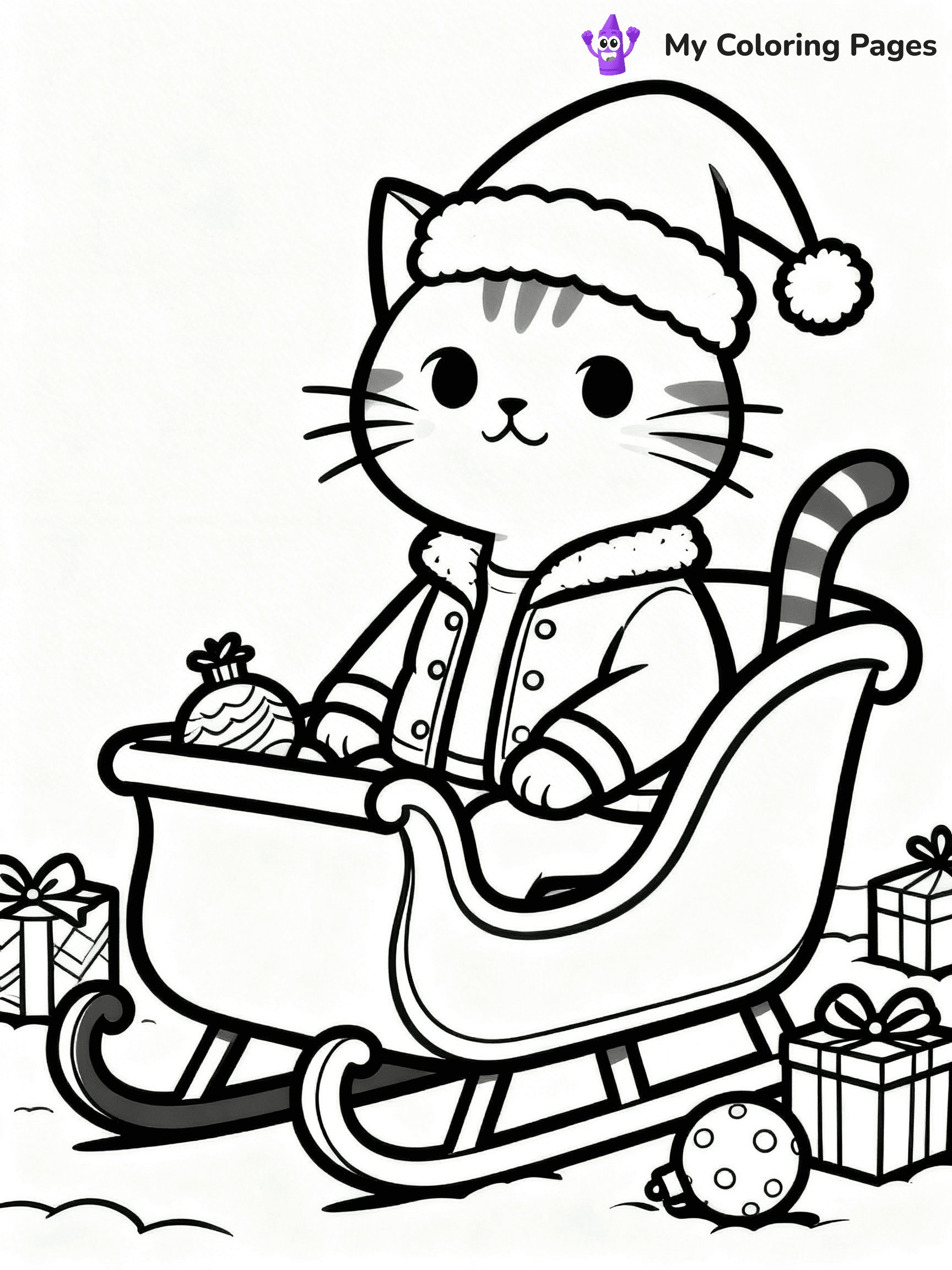 Animal Christmas Coloring Pages - 2
