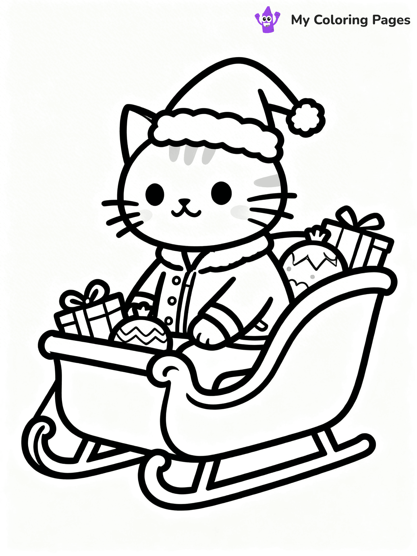 Animal Christmas Coloring Pages - 1