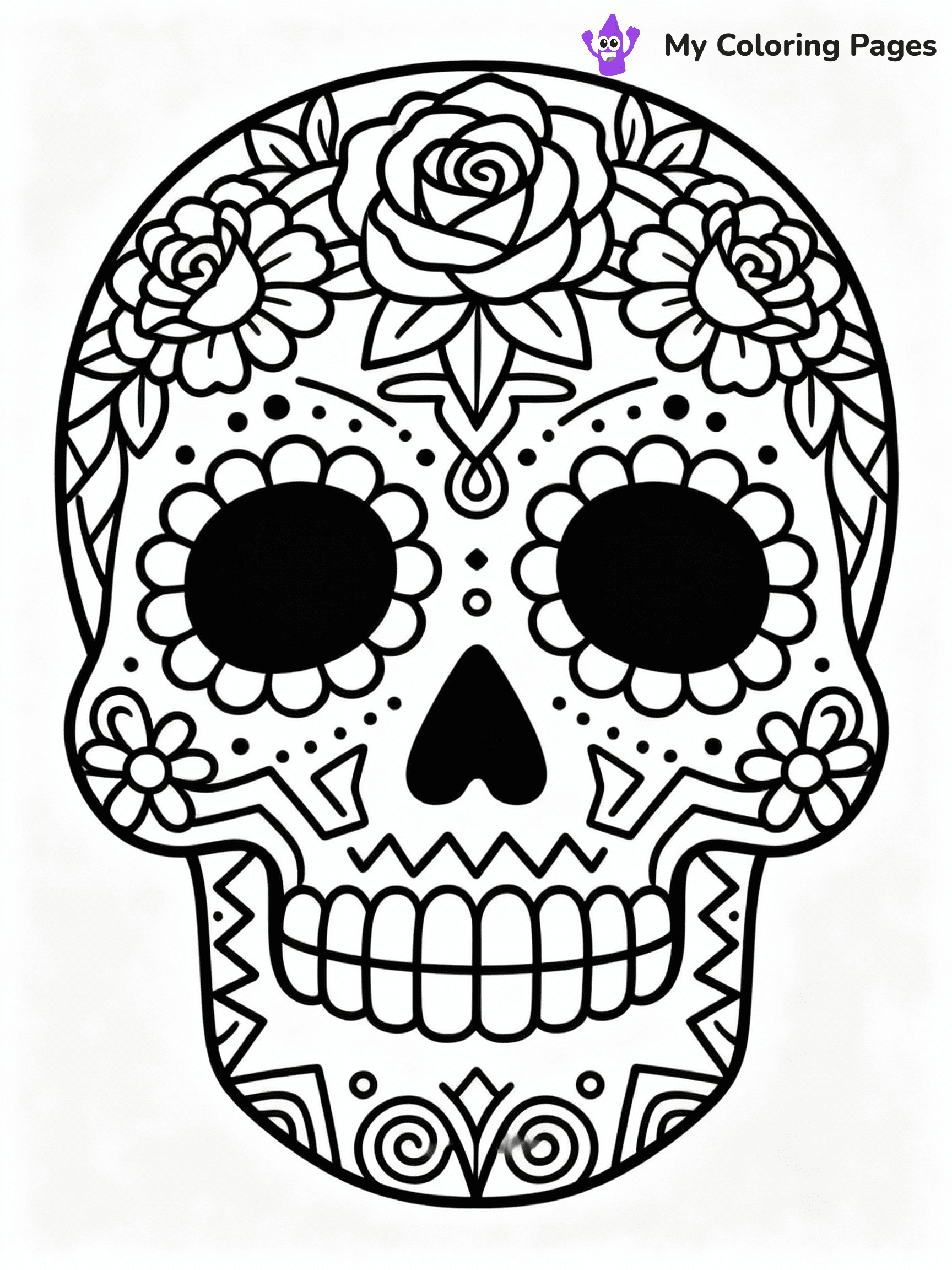 ⚠️ CRITICAL REQUIREMENT - ABSOLUTE BLACK AND WHITE ONLY ⚠️
This MUST be a BLACK AND WHITE line drawing ONLY. NO COLORS whatsoever.
- ONLY pure black lines (#000000) on pure white background (#FFFFFF)
- ABSOLUTELY NO colors, NO shading, NO gradients, NO grayscale
- If there are ANY colors in the output, the image is REJECTED
- This is a COLORING PAGE - meant to be COLORED IN by children
- The output must be UNCOLORED line art ready for coloring
⚠️ SUBJECT TO DRAW: Ornate sugar skull with floral designs, intricate patterns, symmetrical shapes, suitable for Day of the Dead theme
(REMEMBER: Output must be BLACK AND WHITE line art only, NOT colored!)
# COLORING PAGE: BLACK OUTLINES ONLY - WHITE BACKGROUND MANDATORY
Create a **coloring book page** using EXACTLY two values: black lines, white space.
## NON-NEGOTIABLE BINARY RULES
- **ONLY #000000 (black) and #FFFFFF (white)** - NO other values exist
- **EVERY PIXEL = BLACK OR WHITE** - no gray/shading/antialiasing
- **WHITE BACKGROUND MANDATORY** - entire canvas stays white
- **ALL SHAPES HOLLOW** - everything is empty outlines waiting to be colored
- **FORBIDDEN:** fills, shading, gradients, patterns, textures, colors
- **NO SOLID REGIONS** - if it's not a thin line, it's wrong
## Universal Line Standards
- Black outlines ONLY - thin, uniform weight
- Every shape completely empty inside
- Closed contours suitable for coloring
- Simple flat illustration - zero depth/3D/realism
- **Style:** Whimsical Doodle Art Alley - rounded, friendly outlines (unless specified)
## Everything = Outline Only
- Characters/animals: hollow shapes
- Objects/clothing: empty contours
- Backgrounds/scenery: line work only
- Natural elements: outlined forms
- Dark/night areas: don't exist (use outlined symbols)
- Textures/patterns: convert to simple lines
## The Test
Can a child color EVERY white space with crayons? If any area is pre-filled/shaded/gray or colored in, it FAILS. Every shape must be waiting to receive color.
**FINAL OUTPUT**: Binary coloring page. Black lines define shapes. White spaces ready for coloring. Nothing else exists. No exceptions. Print-ready.
⚠️ FINAL REMINDER: Draw the subject "Ornate sugar skull with floral designs, intricate patterns, symmetrical shapes, suitable for Day of the Dead theme" as BLACK AND WHITE line art. Zero colors in output.