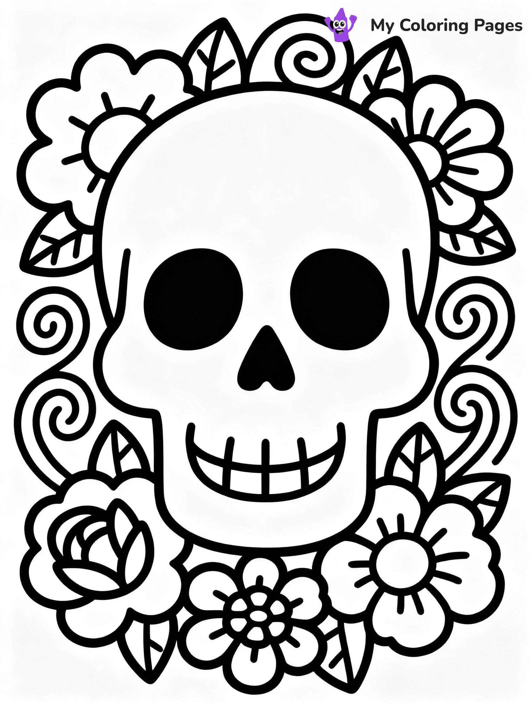 ⚠️ CRITICAL REQUIREMENT - ABSOLUTE BLACK AND WHITE ONLY ⚠️
This MUST be a BLACK AND WHITE line drawing ONLY. NO COLORS whatsoever.
- ONLY pure black lines (#000000) on pure white background (#FFFFFF)
- ABSOLUTELY NO colors, NO shading, NO gradients, NO grayscale
- If there are ANY colors in the output, the image is REJECTED
- This is a COLORING PAGE - meant to be COLORED IN by children
- The output must be UNCOLORED line art ready for coloring
⚠️ SUBJECT TO DRAW: Traditional sugar skull with decorative elements, vibrant flowers and swirls, emphasizing the Day of the Dead celebration
(REMEMBER: Output must be BLACK AND WHITE line art only, NOT colored!)
# COLORING PAGE: BLACK OUTLINES ONLY - WHITE BACKGROUND MANDATORY
Create a **coloring book page** using EXACTLY two values: black lines, white space.
## NON-NEGOTIABLE BINARY RULES
- **ONLY #000000 (black) and #FFFFFF (white)** - NO other values exist
- **EVERY PIXEL = BLACK OR WHITE** - no gray/shading/antialiasing
- **WHITE BACKGROUND MANDATORY** - entire canvas stays white
- **ALL SHAPES HOLLOW** - everything is empty outlines waiting to be colored
- **FORBIDDEN:** fills, shading, gradients, patterns, textures, colors
- **NO SOLID REGIONS** - if it's not a thin line, it's wrong
## Universal Line Standards
- Black outlines ONLY - thin, uniform weight
- Every shape completely empty inside
- Closed contours suitable for coloring
- Simple flat illustration - zero depth/3D/realism
- **Style:** Whimsical Doodle Art Alley - rounded, friendly outlines (unless specified)
## Everything = Outline Only
- Characters/animals: hollow shapes
- Objects/clothing: empty contours
- Backgrounds/scenery: line work only
- Natural elements: outlined forms
- Dark/night areas: don't exist (use outlined symbols)
- Textures/patterns: convert to simple lines
## The Test
Can a child color EVERY white space with crayons? If any area is pre-filled/shaded/gray or colored in, it FAILS. Every shape must be waiting to receive color.
**FINAL OUTPUT**: Binary coloring page. Black lines define shapes. White spaces ready for coloring. Nothing else exists. No exceptions. Print-ready.
⚠️ FINAL REMINDER: Draw the subject "Traditional sugar skull with decorative elements, vibrant flowers and swirls, emphasizing the Day of the Dead celebration" as BLACK AND WHITE line art. Zero colors in output.