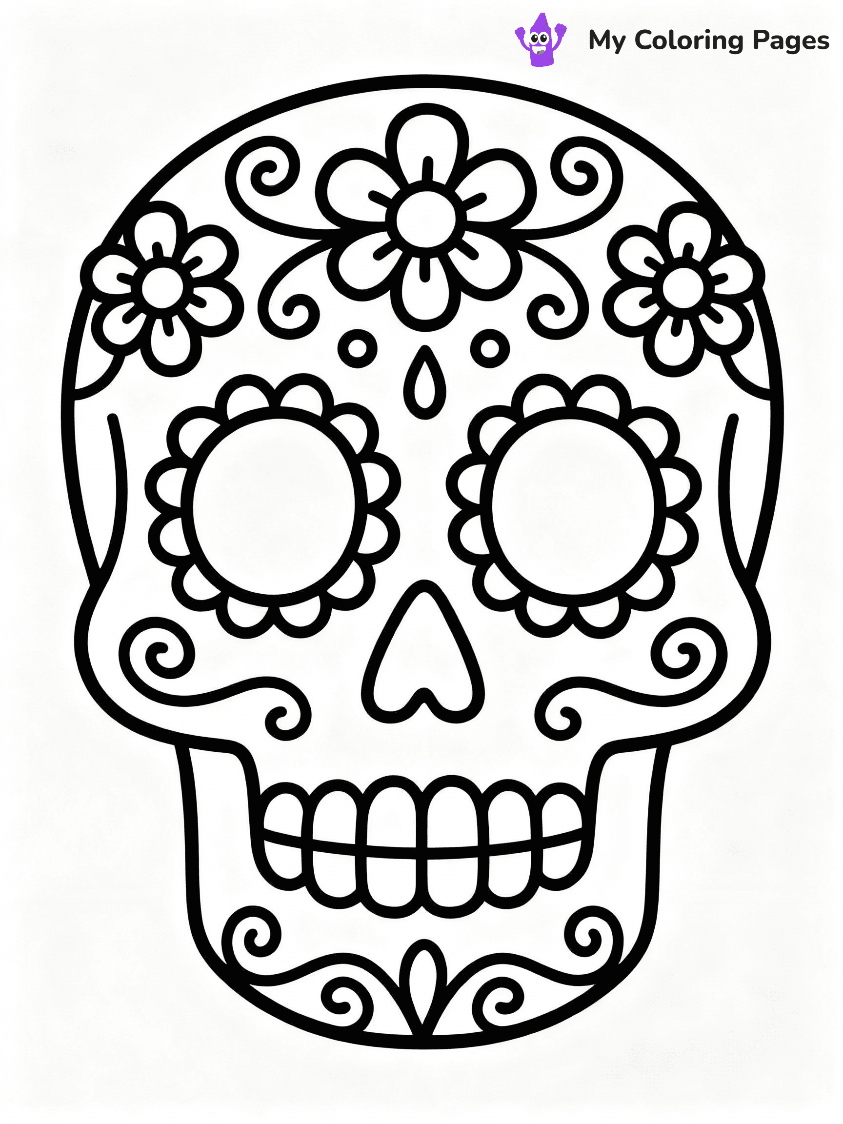 ⚠️ CRITICAL REQUIREMENT - ABSOLUTE BLACK AND WHITE ONLY ⚠️
This MUST be a BLACK AND WHITE line drawing ONLY. NO COLORS whatsoever.
- ONLY pure black lines (#000000) on pure white background (#FFFFFF)
- ABSOLUTELY NO colors, NO shading, NO gradients, NO grayscale
- If there are ANY colors in the output, the image is REJECTED
- This is a COLORING PAGE - meant to be COLORED IN by children
- The output must be UNCOLORED line art ready for coloring
⚠️ SUBJECT TO DRAW: Traditional sugar skull with decorative elements, vibrant flowers and swirls, emphasizing the Day of the Dead celebration
(REMEMBER: Output must be BLACK AND WHITE line art only, NOT colored!)
# COLORING PAGE: BLACK OUTLINES ONLY - WHITE BACKGROUND MANDATORY
Create a **coloring book page** using EXACTLY two values: black lines, white space.
## NON-NEGOTIABLE BINARY RULES
- **ONLY #000000 (black) and #FFFFFF (white)** - NO other values exist
- **EVERY PIXEL = BLACK OR WHITE** - no gray/shading/antialiasing
- **WHITE BACKGROUND MANDATORY** - entire canvas stays white
- **ALL SHAPES HOLLOW** - everything is empty outlines waiting to be colored
- **FORBIDDEN:** fills, shading, gradients, patterns, textures, colors
- **NO SOLID REGIONS** - if it's not a thin line, it's wrong
## Universal Line Standards
- Black outlines ONLY - thin, uniform weight
- Every shape completely empty inside
- Closed contours suitable for coloring
- Simple flat illustration - zero depth/3D/realism
- **Style:** Whimsical Doodle Art Alley - rounded, friendly outlines (unless specified)
## Everything = Outline Only
- Characters/animals: hollow shapes
- Objects/clothing: empty contours
- Backgrounds/scenery: line work only
- Natural elements: outlined forms
- Dark/night areas: don't exist (use outlined symbols)
- Textures/patterns: convert to simple lines
## The Test
Can a child color EVERY white space with crayons? If any area is pre-filled/shaded/gray or colored in, it FAILS. Every shape must be waiting to receive color.
**FINAL OUTPUT**: Binary coloring page. Black lines define shapes. White spaces ready for coloring. Nothing else exists. No exceptions. Print-ready.
⚠️ FINAL REMINDER: Draw the subject "Traditional sugar skull with decorative elements, vibrant flowers and swirls, emphasizing the Day of the Dead celebration" as BLACK AND WHITE line art. Zero colors in output.
