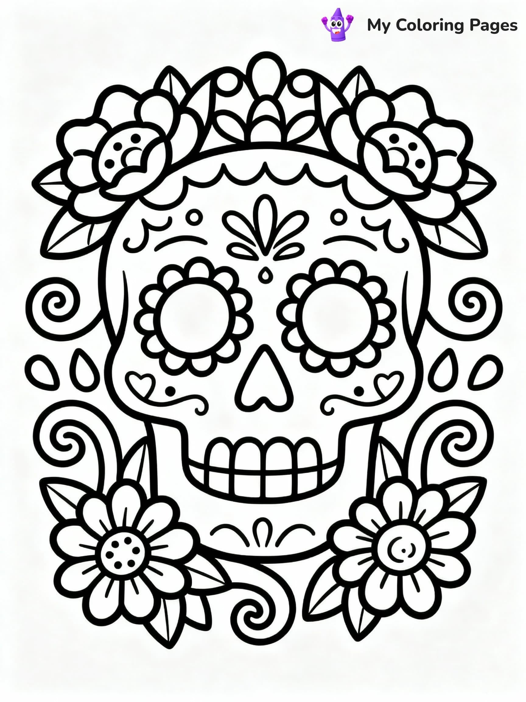 Sugar Skull Coloring Pages - 7
