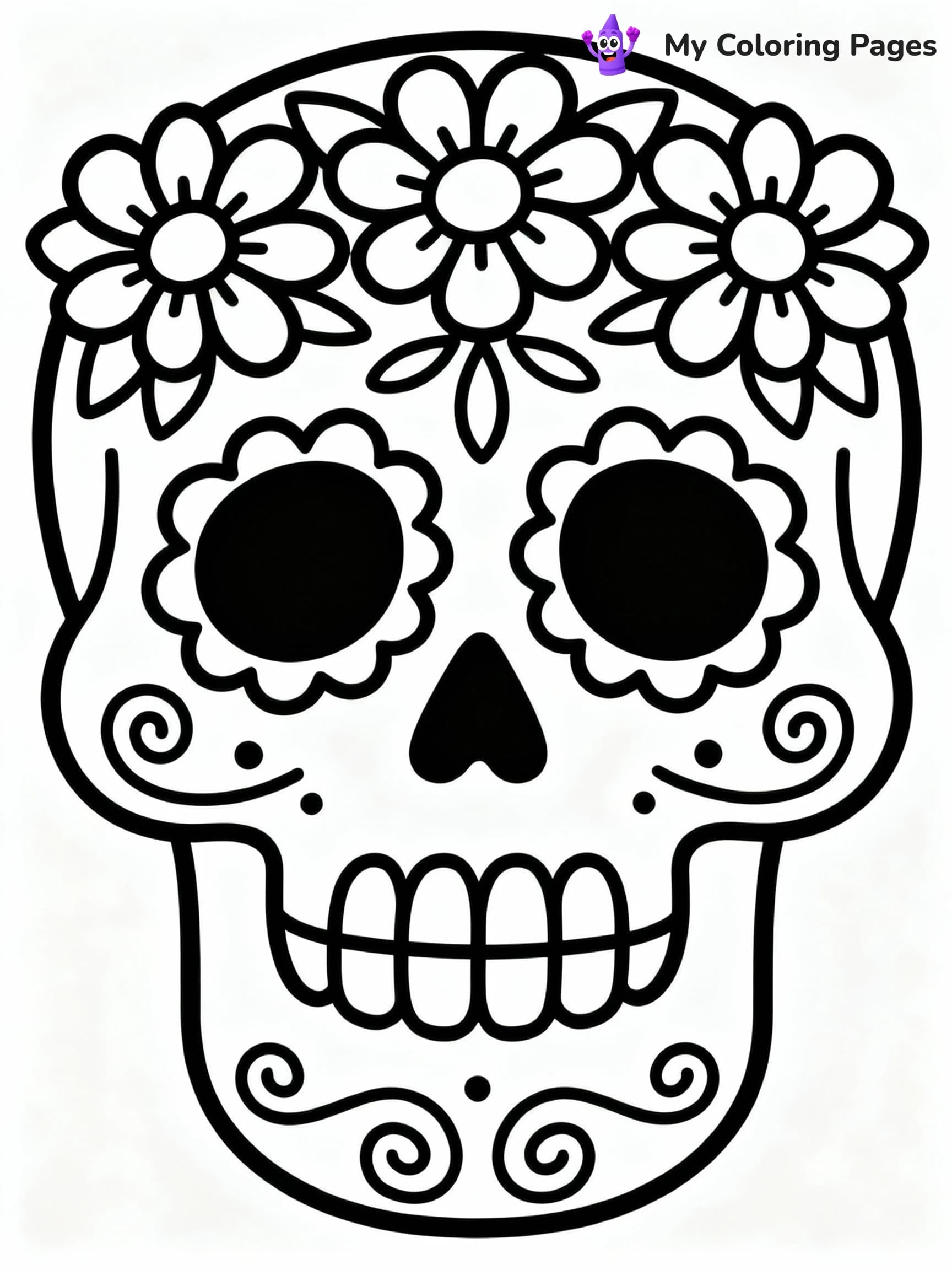 Sugar Skull Coloring Pages - 6