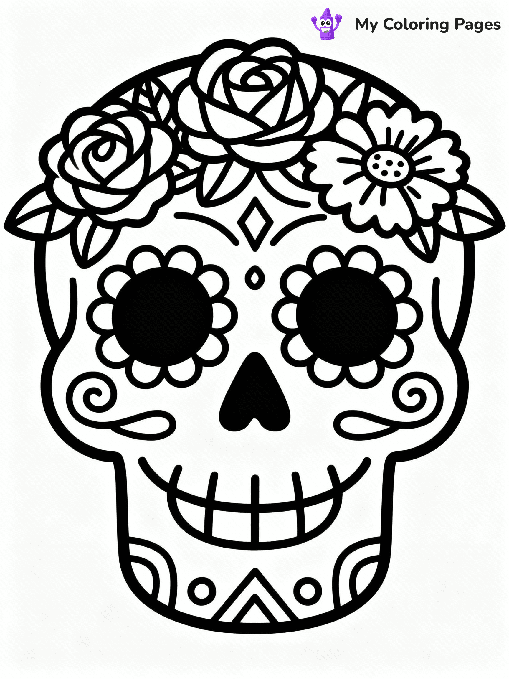 ⚠️ CRITICAL REQUIREMENT - ABSOLUTE BLACK AND WHITE ONLY ⚠️
This MUST be a BLACK AND WHITE line drawing ONLY. NO COLORS whatsoever.
- ONLY pure black lines (#000000) on pure white background (#FFFFFF)
- ABSOLUTELY NO colors, NO shading, NO gradients, NO grayscale
- If there are ANY colors in the output, the image is REJECTED
- This is a COLORING PAGE - meant to be COLORED IN by children
- The output must be UNCOLORED line art ready for coloring
⚠️ SUBJECT TO DRAW: Traditional sugar skull with decorative elements, vibrant flowers and swirls, emphasizing the Day of the Dead celebration
(REMEMBER: Output must be BLACK AND WHITE line art only, NOT colored!)
# COLORING PAGE: BLACK OUTLINES ONLY - WHITE BACKGROUND MANDATORY
Create a **coloring book page** using EXACTLY two values: black lines, white space.
## NON-NEGOTIABLE BINARY RULES
- **ONLY #000000 (black) and #FFFFFF (white)** - NO other values exist
- **EVERY PIXEL = BLACK OR WHITE** - no gray/shading/antialiasing
- **WHITE BACKGROUND MANDATORY** - entire canvas stays white
- **ALL SHAPES HOLLOW** - everything is empty outlines waiting to be colored
- **FORBIDDEN:** fills, shading, gradients, patterns, textures, colors
- **NO SOLID REGIONS** - if it's not a thin line, it's wrong
## Universal Line Standards
- Black outlines ONLY - thin, uniform weight
- Every shape completely empty inside
- Closed contours suitable for coloring
- Simple flat illustration - zero depth/3D/realism
- **Style:** Whimsical Doodle Art Alley - rounded, friendly outlines (unless specified)
## Everything = Outline Only
- Characters/animals: hollow shapes
- Objects/clothing: empty contours
- Backgrounds/scenery: line work only
- Natural elements: outlined forms
- Dark/night areas: don't exist (use outlined symbols)
- Textures/patterns: convert to simple lines
## The Test
Can a child color EVERY white space with crayons? If any area is pre-filled/shaded/gray or colored in, it FAILS. Every shape must be waiting to receive color.
**FINAL OUTPUT**: Binary coloring page. Black lines define shapes. White spaces ready for coloring. Nothing else exists. No exceptions. Print-ready.
⚠️ FINAL REMINDER: Draw the subject "Traditional sugar skull with decorative elements, vibrant flowers and swirls, emphasizing the Day of the Dead celebration" as BLACK AND WHITE line art. Zero colors in output.