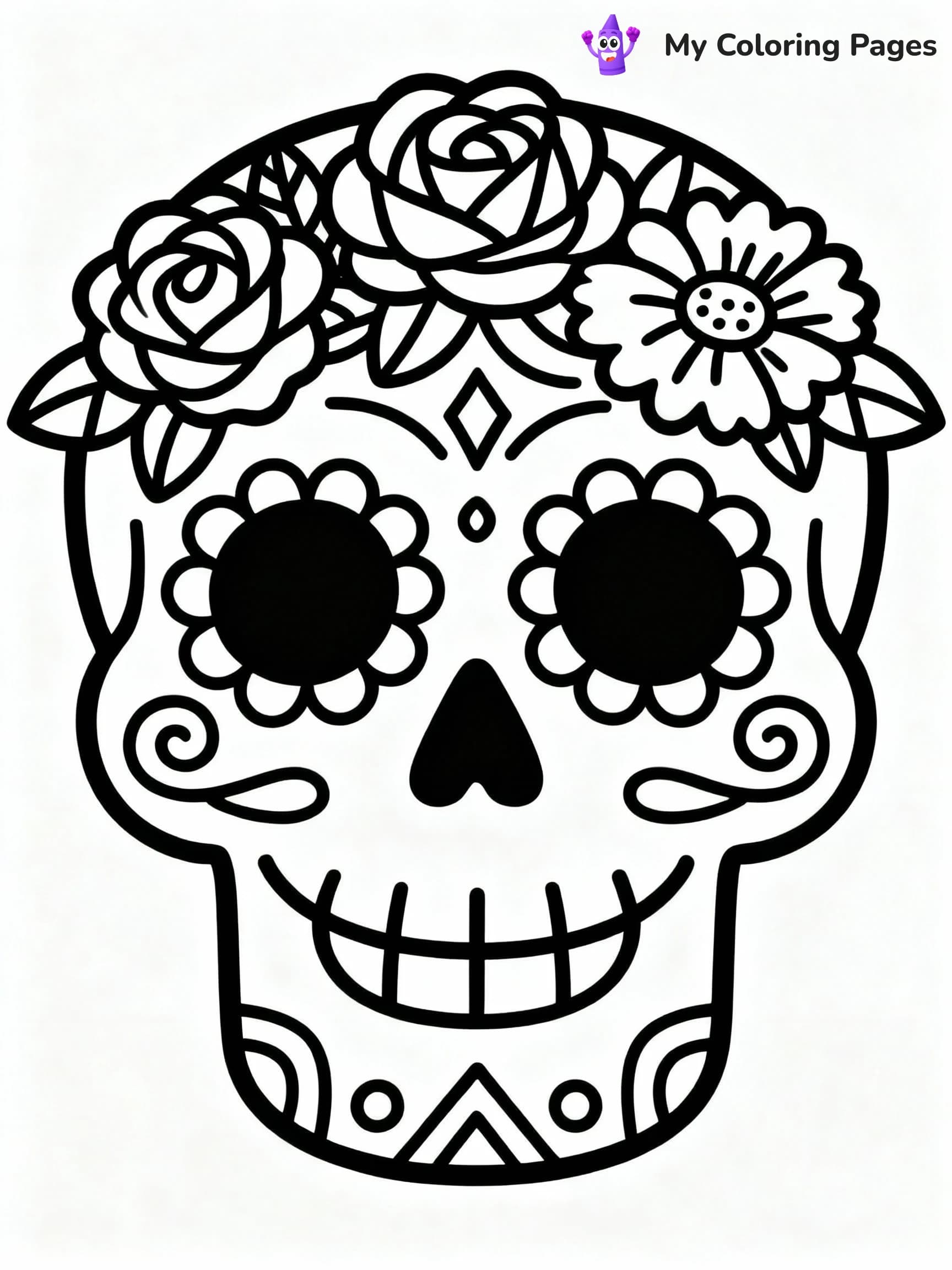 Sugar Skull Coloring Pages - 4