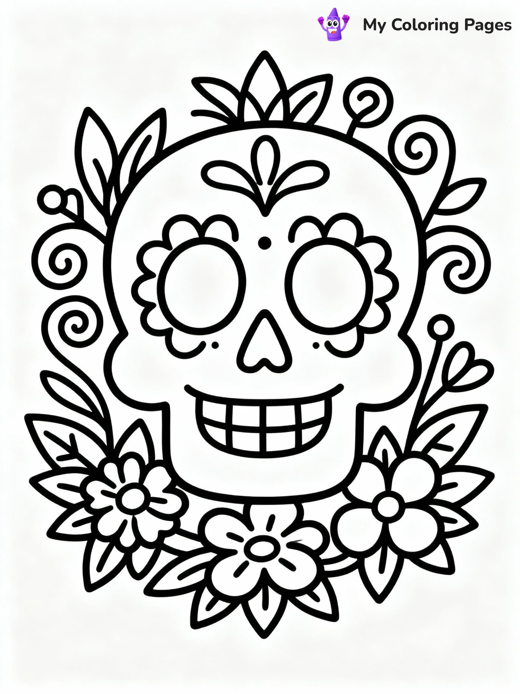 Sugar Skull Coloring Pages - 2