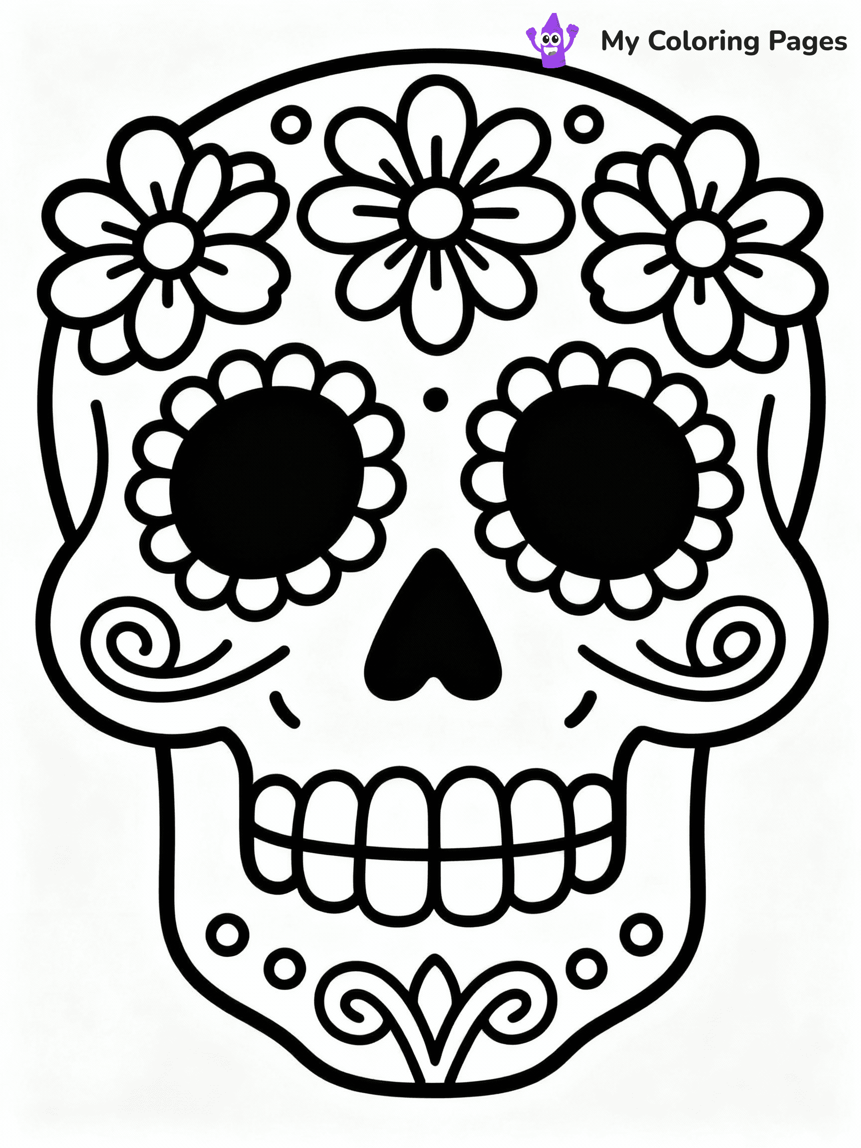 ⚠️ CRITICAL REQUIREMENT - ABSOLUTE BLACK AND WHITE ONLY ⚠️
This MUST be a BLACK AND WHITE line drawing ONLY. NO COLORS whatsoever.
- ONLY pure black lines (#000000) on pure white background (#FFFFFF)
- ABSOLUTELY NO colors, NO shading, NO gradients, NO grayscale
- If there are ANY colors in the output, the image is REJECTED
- This is a COLORING PAGE - meant to be COLORED IN by children
- The output must be UNCOLORED line art ready for coloring
⚠️ SUBJECT TO DRAW: Traditional sugar skull with decorative elements, vibrant flowers and swirls, emphasizing the Day of the Dead celebration
(REMEMBER: Output must be BLACK AND WHITE line art only, NOT colored!)
# COLORING PAGE: BLACK OUTLINES ONLY - WHITE BACKGROUND MANDATORY
Create a **coloring book page** using EXACTLY two values: black lines, white space.
## NON-NEGOTIABLE BINARY RULES
- **ONLY #000000 (black) and #FFFFFF (white)** - NO other values exist
- **EVERY PIXEL = BLACK OR WHITE** - no gray/shading/antialiasing
- **WHITE BACKGROUND MANDATORY** - entire canvas stays white
- **ALL SHAPES HOLLOW** - everything is empty outlines waiting to be colored
- **FORBIDDEN:** fills, shading, gradients, patterns, textures, colors
- **NO SOLID REGIONS** - if it's not a thin line, it's wrong
## Universal Line Standards
- Black outlines ONLY - thin, uniform weight
- Every shape completely empty inside
- Closed contours suitable for coloring
- Simple flat illustration - zero depth/3D/realism
- **Style:** Whimsical Doodle Art Alley - rounded, friendly outlines (unless specified)
## Everything = Outline Only
- Characters/animals: hollow shapes
- Objects/clothing: empty contours
- Backgrounds/scenery: line work only
- Natural elements: outlined forms
- Dark/night areas: don't exist (use outlined symbols)
- Textures/patterns: convert to simple lines
## The Test
Can a child color EVERY white space with crayons? If any area is pre-filled/shaded/gray or colored in, it FAILS. Every shape must be waiting to receive color.
**FINAL OUTPUT**: Binary coloring page. Black lines define shapes. White spaces ready for coloring. Nothing else exists. No exceptions. Print-ready.
⚠️ FINAL REMINDER: Draw the subject "Traditional sugar skull with decorative elements, vibrant flowers and swirls, emphasizing the Day of the Dead celebration" as BLACK AND WHITE line art. Zero colors in output.