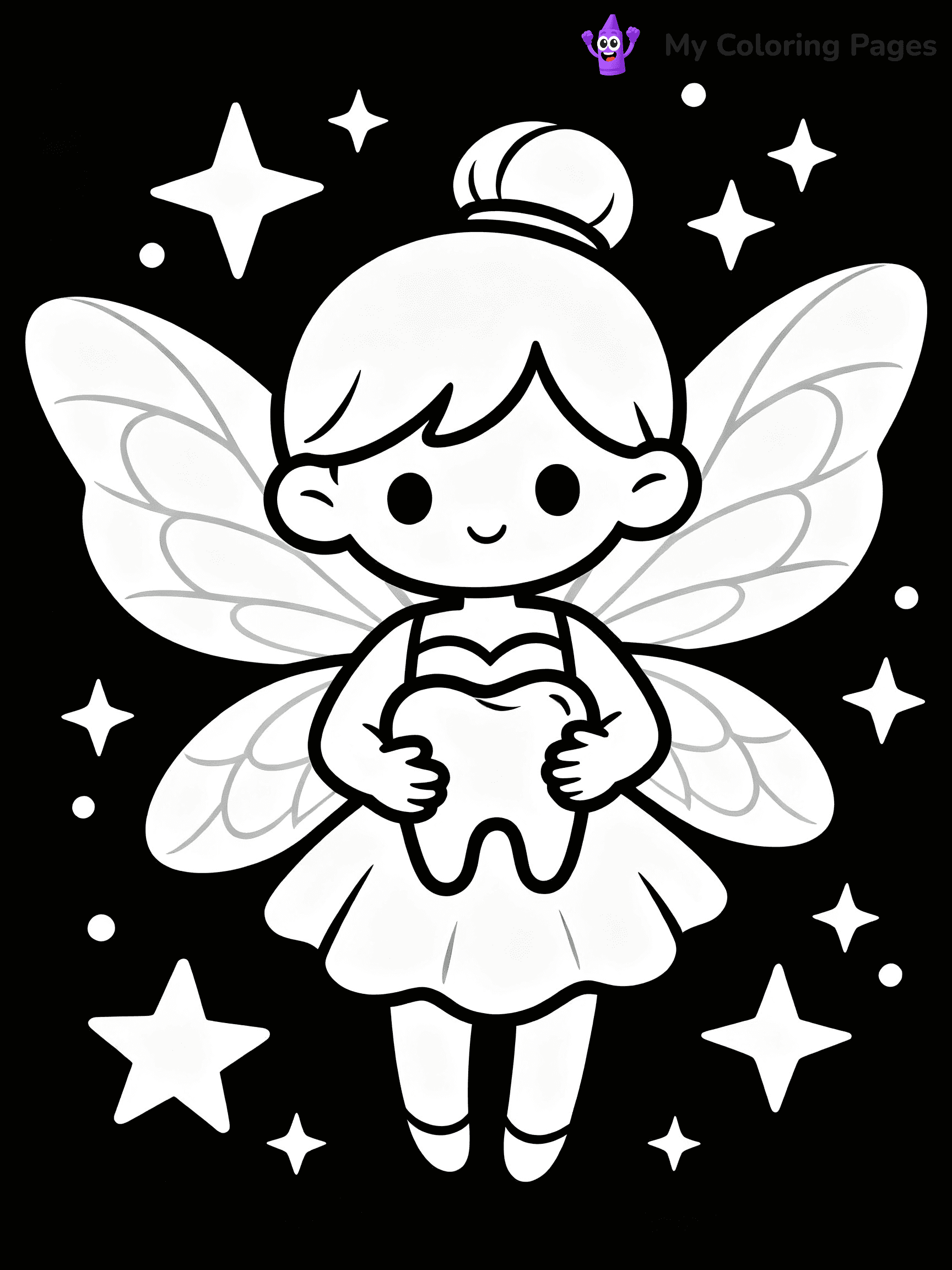 Tooth Fairy Coloring Pages - 19