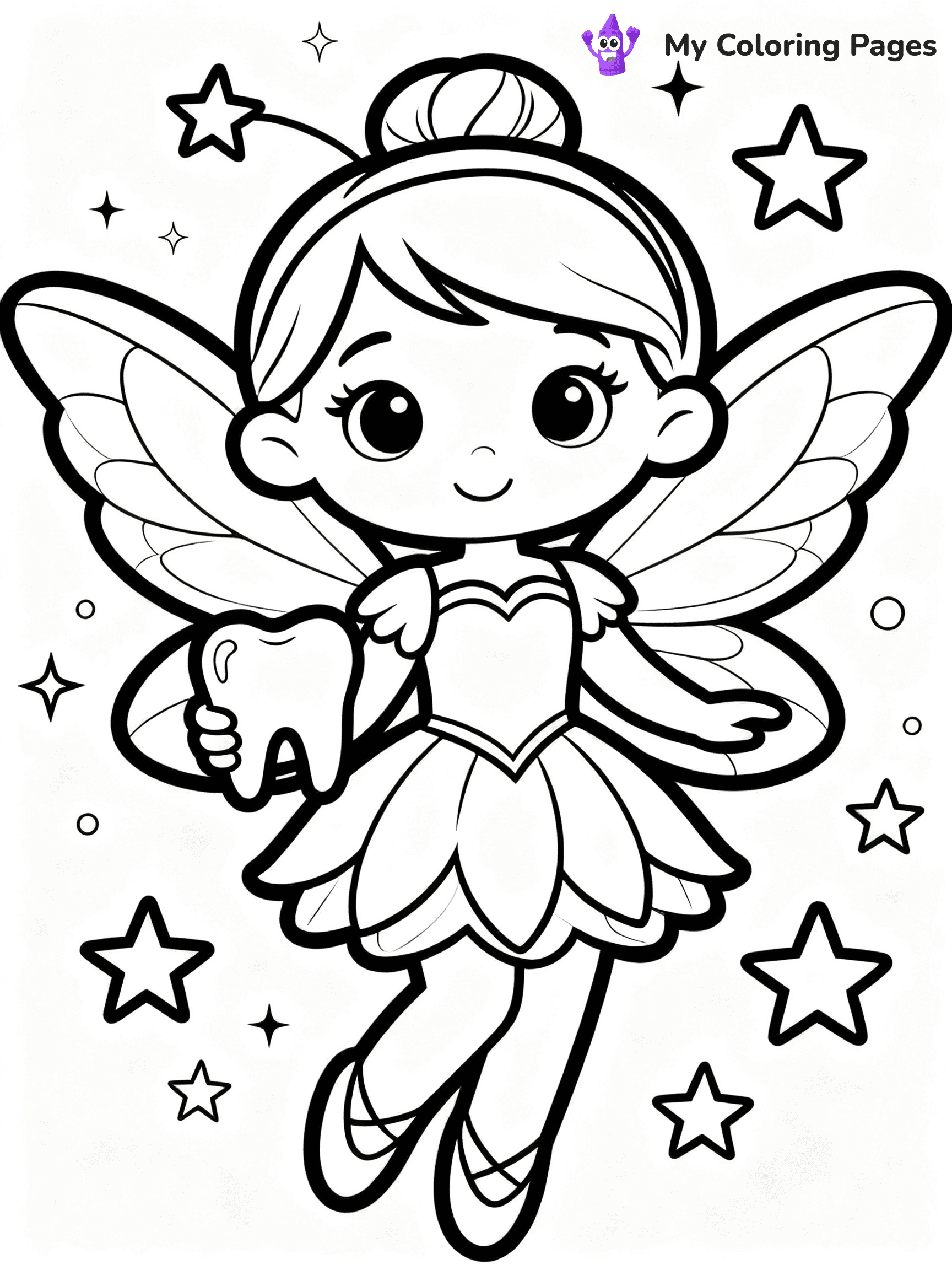 Tooth Fairy Coloring Pages - 18