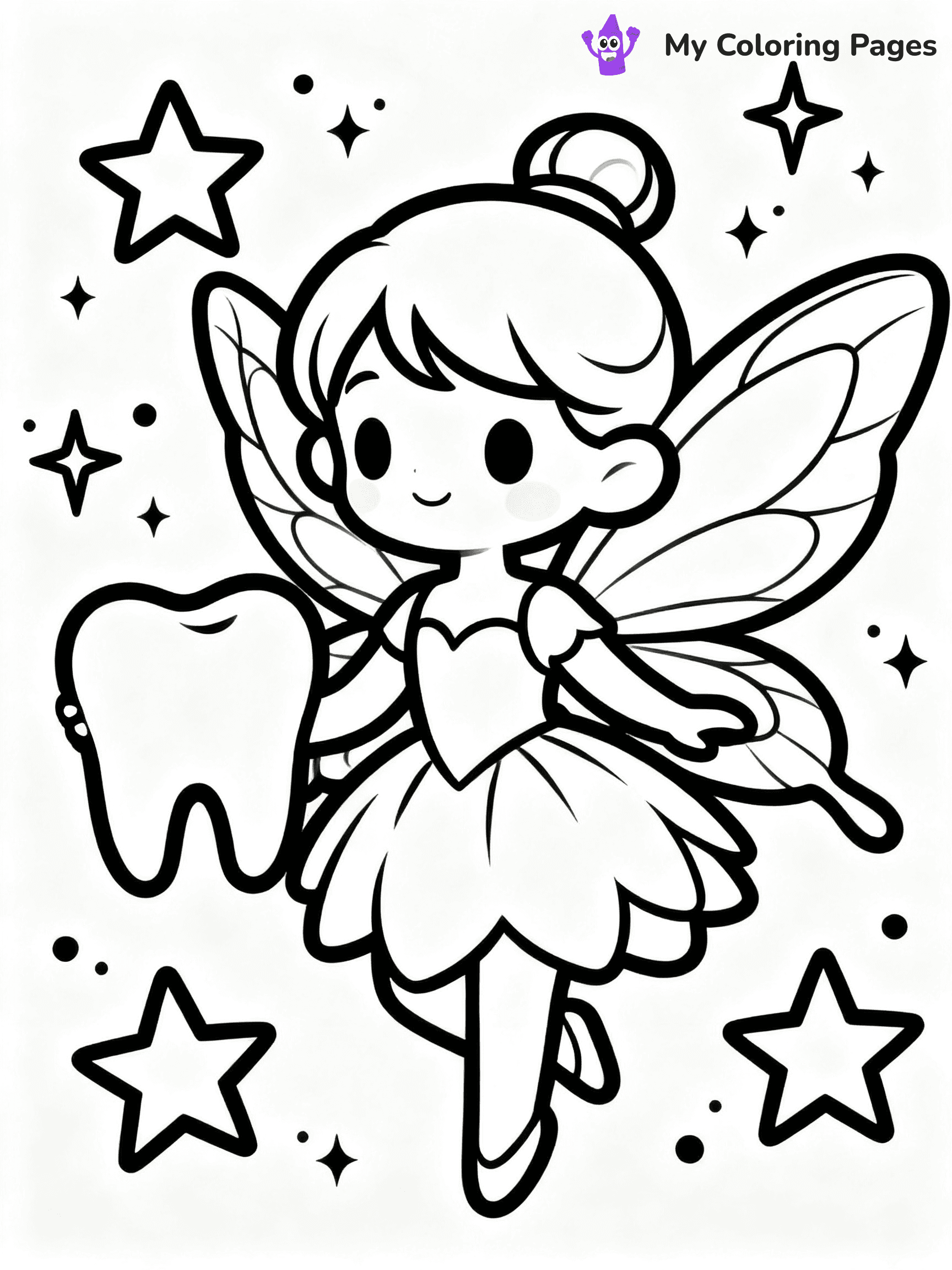 Tooth Fairy Coloring Pages - 16
