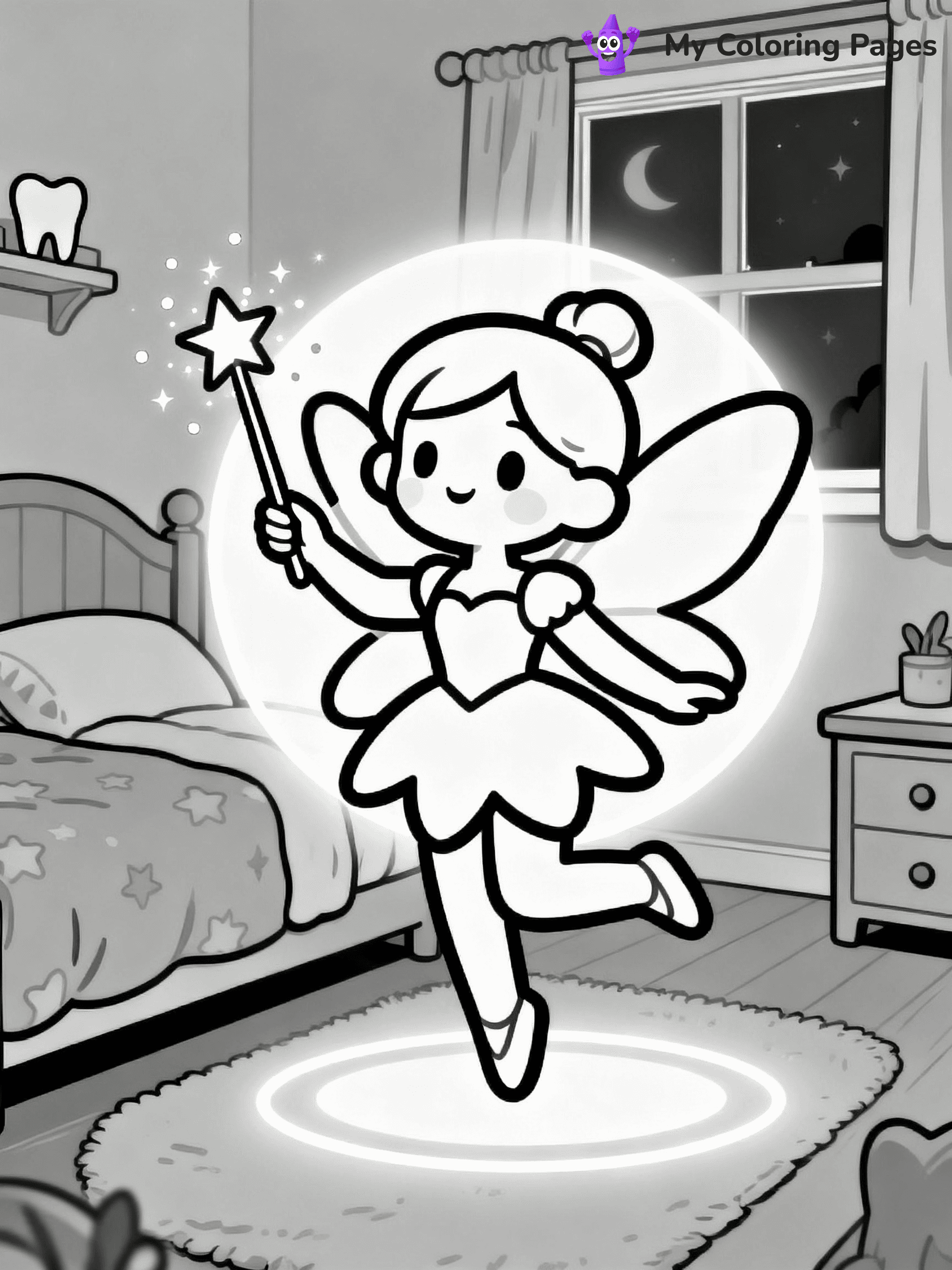 Tooth Fairy Coloring Pages - 13