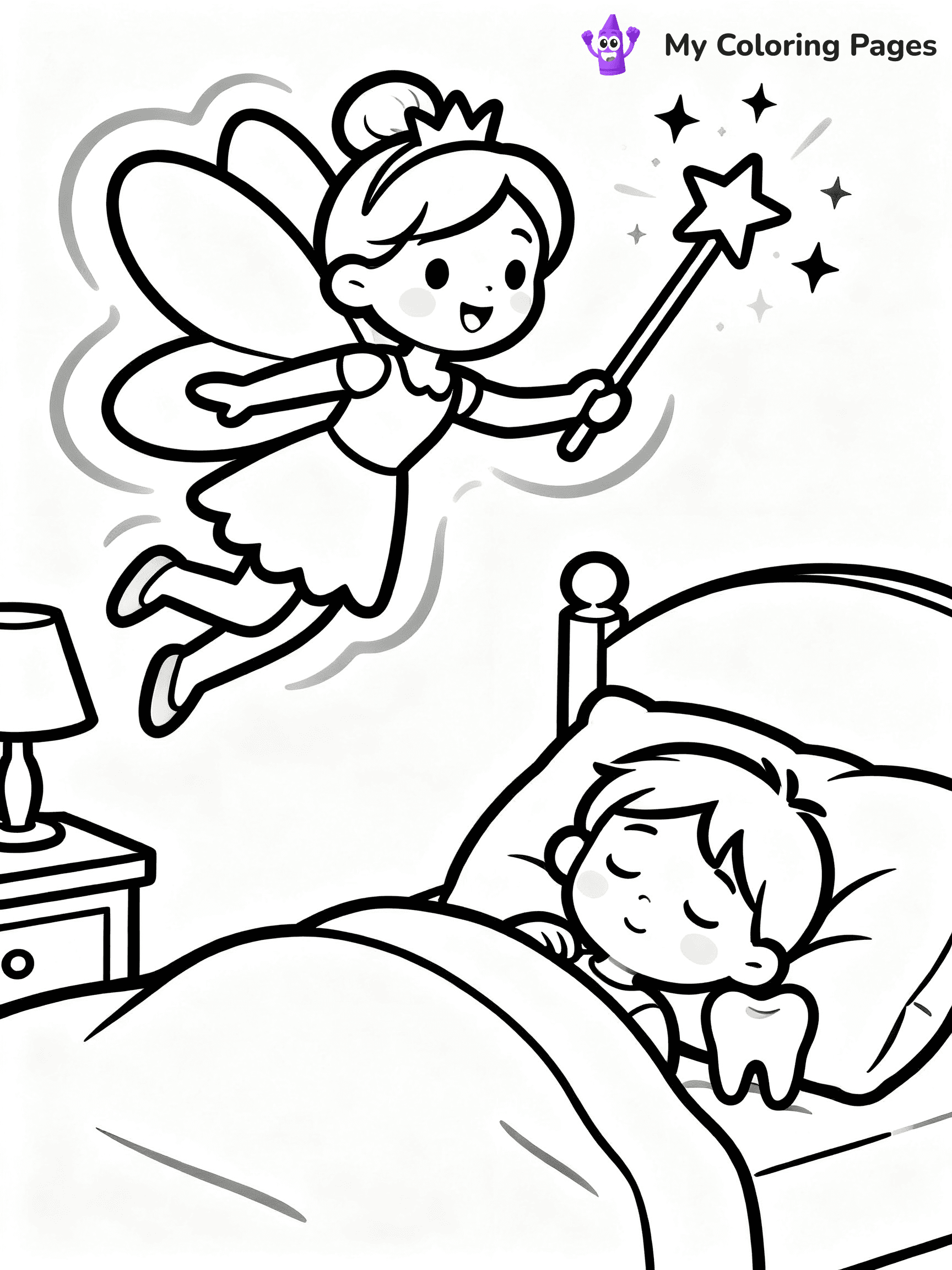Tooth Fairy Coloring Pages - 10