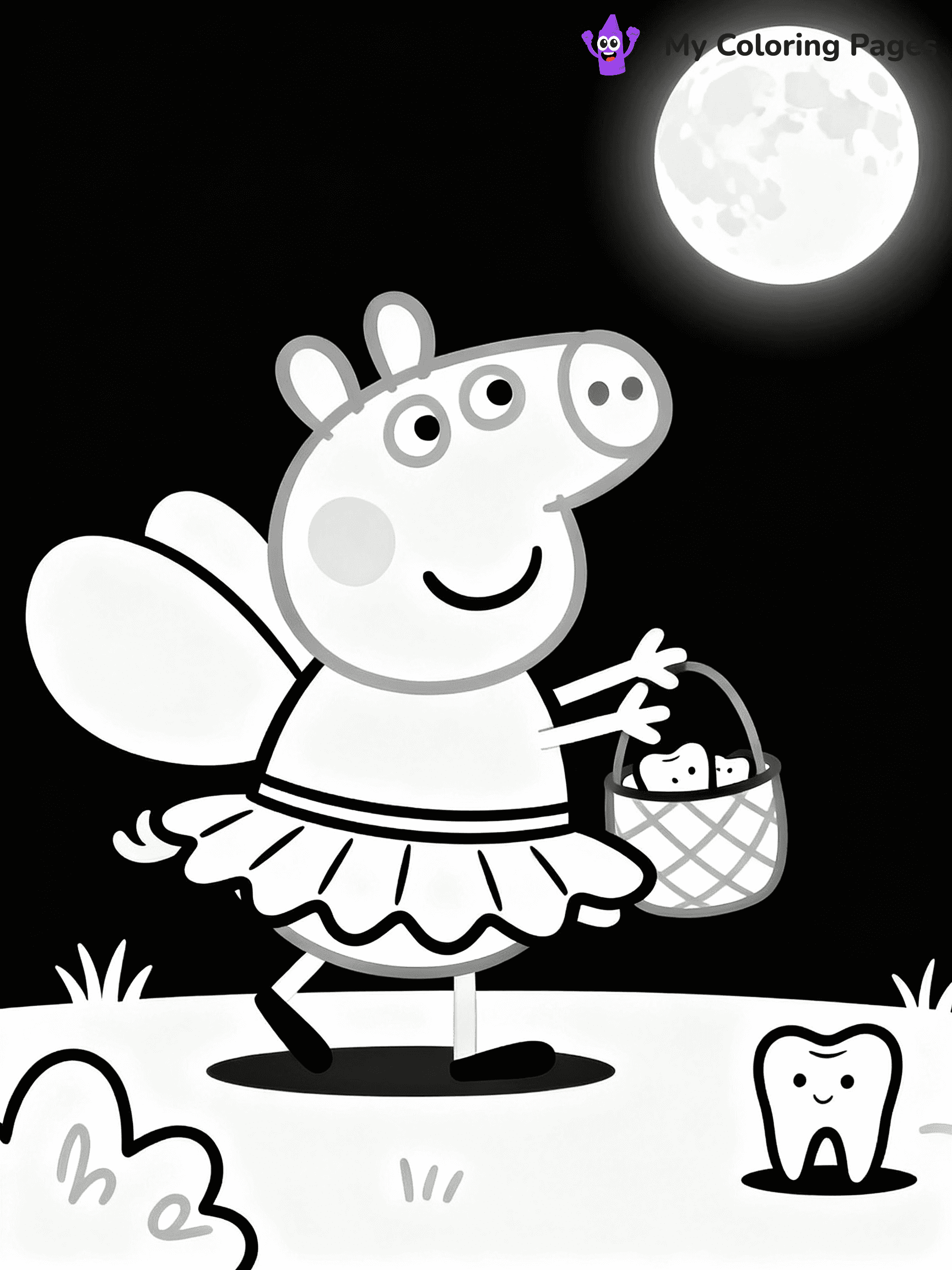 Tooth Fairy Coloring Pages - 9