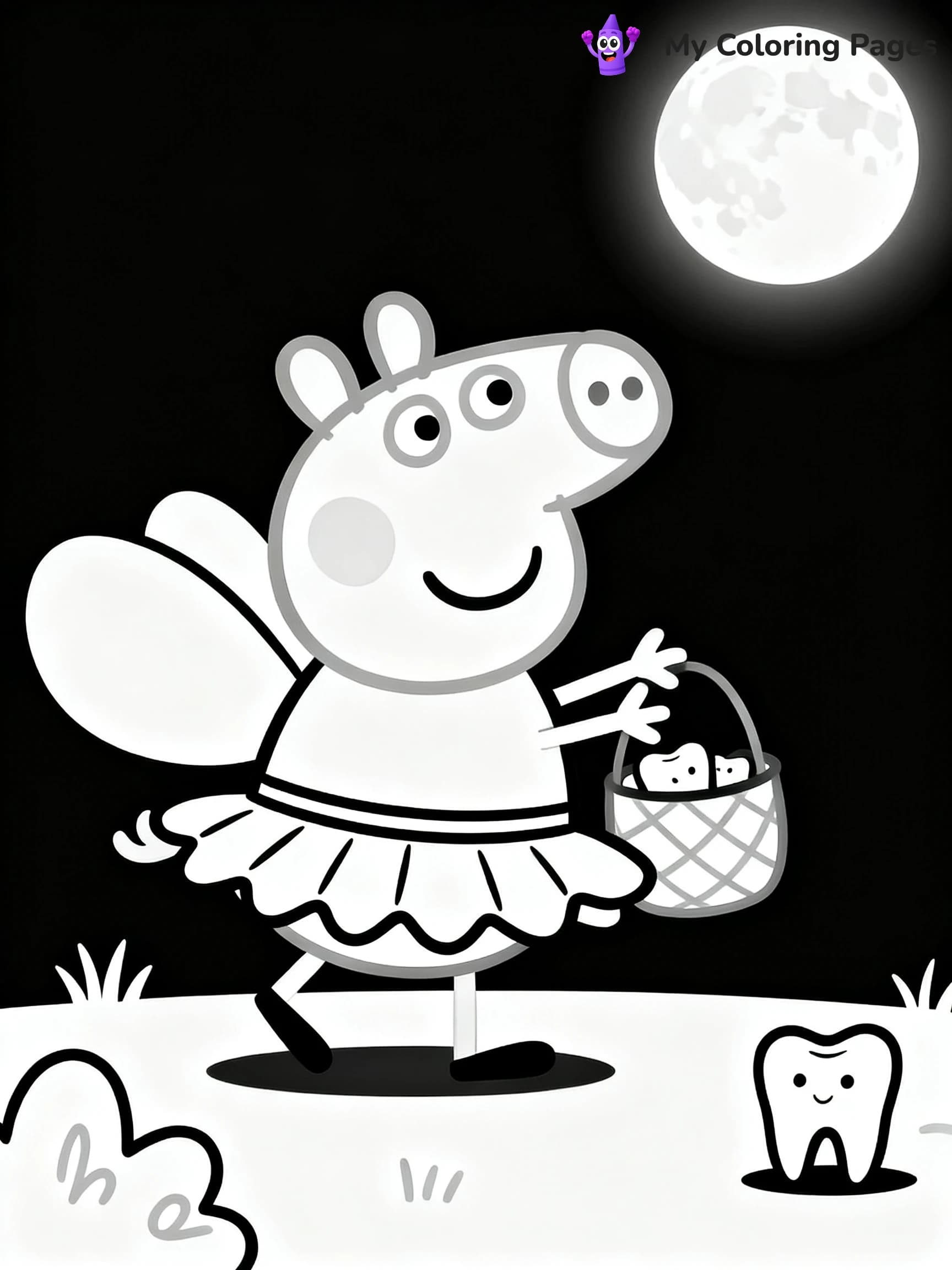 Tooth Fairy Coloring Pages - 9