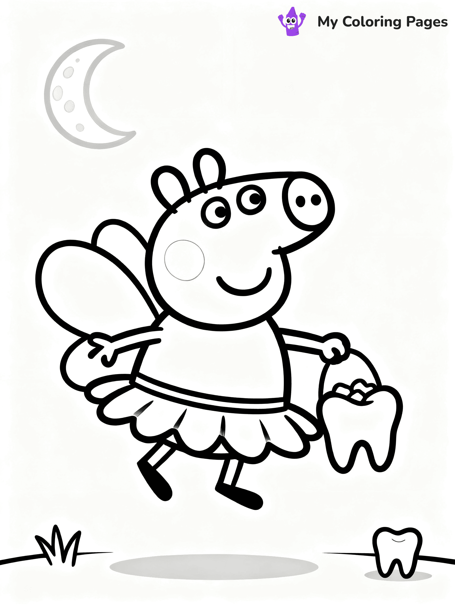 Tooth Fairy Coloring Pages - 6