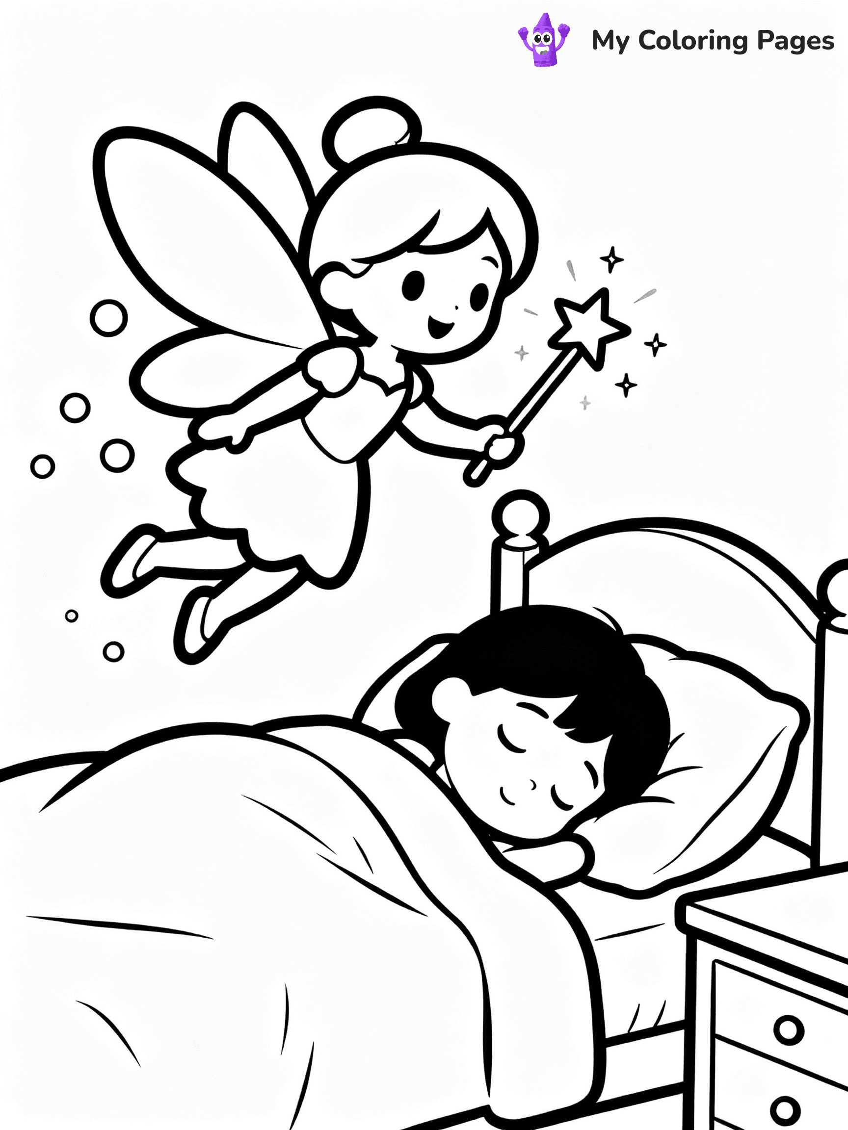 Tooth Fairy Coloring Pages - 1