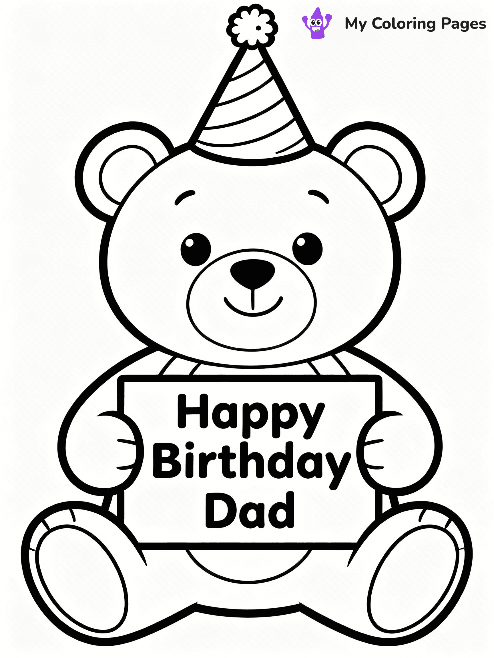 Happy Birthday Dad Coloring Pages - 14
