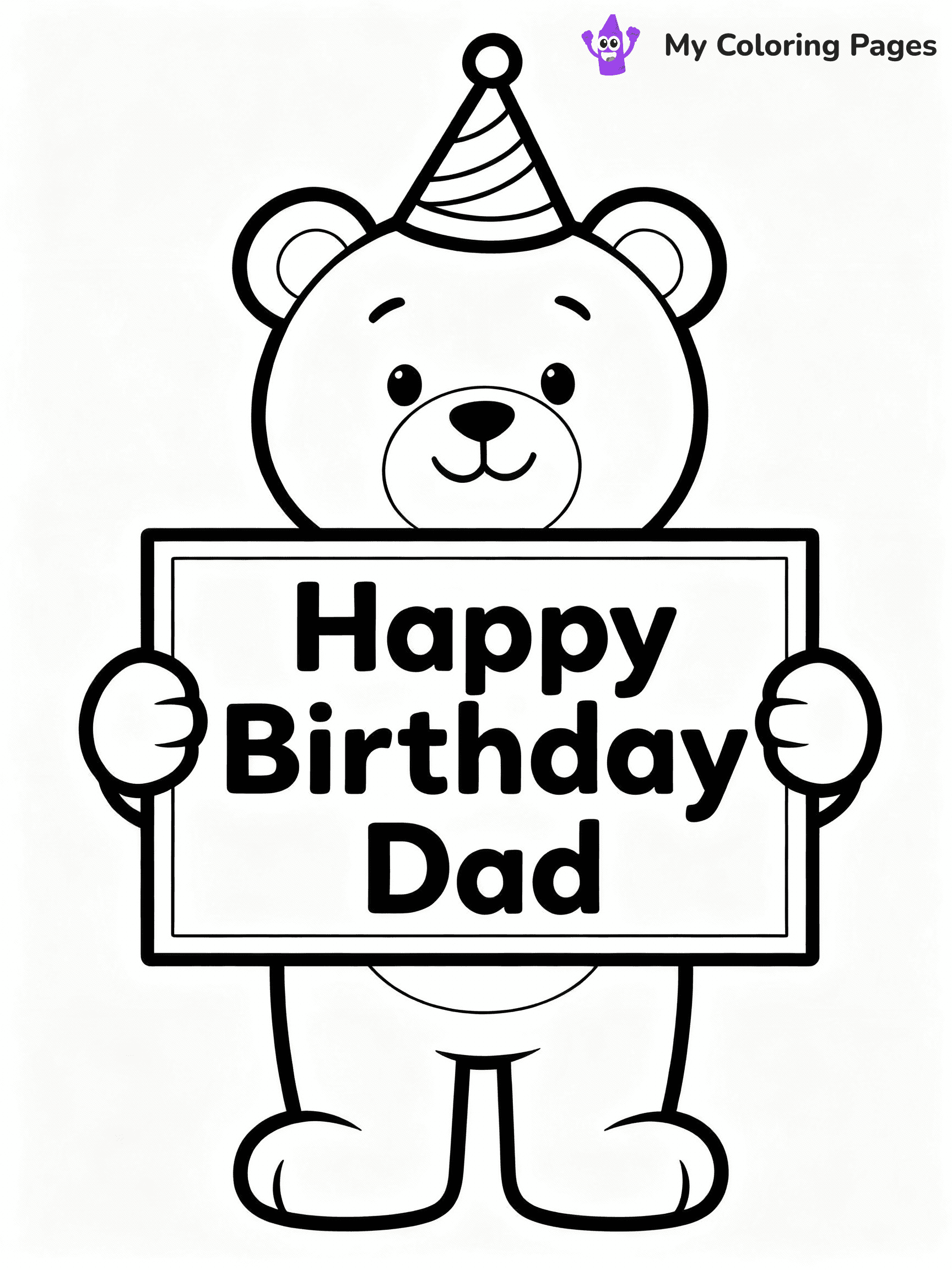 Happy Birthday Dad Coloring Pages - 13