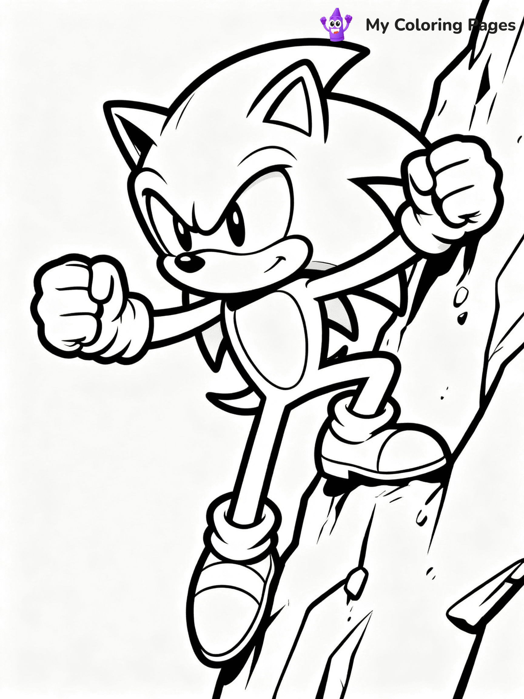 ⚠️ CRITICAL REQUIREMENT - ABSOLUTE BLACK AND WHITE ONLY ⚠️
This MUST be a BLACK AND WHITE line drawing ONLY. NO COLORS whatsoever.
- ONLY pure black lines (#000000) on pure white background (#FFFFFF)
- ABSOLUTELY NO colors, NO shading, NO gradients, NO grayscale
- If there are ANY colors in the output, the image is REJECTED
- This is a COLORING PAGE - meant to be COLORED IN by children
- The output must be UNCOLORED line art ready for coloring
⚠️ SUBJECT TO DRAW: Knuckles from Sonic the Hedgehog climbing rock wall, fists clenched, focused. Important: PURE OUTLINES. NO FILLS, COLOR, SHADING, OR GREYSCALE. WHITE BACKGROUND.
(REMEMBER: Output must be BLACK AND WHITE line art only, NOT colored!)
# Flat, Friendly Cartoon Line-Art Coloring Page
You are generating a **pure black-and-white binary image** of a child-friendly cartoon scene combining characters and background scenery in one cohesive composition.
## Rendering Rules (Strict)
- Only two colors: pure black (#000000) outlines and pure white (#FFFFFF) background.
- No grayscale, shading, gradients, tints, fills, transparency, or partial pixels.
- No antialiasing or blended edges; every pixel is 100% black or white.
- No solid black fills inside shapes — all areas inside outlines must remain white.
- No dark clothing areas or filled tone blocks; all garments outlined only.
- No shadows, textures, lighting, or tonal variations.
- Must look like flat binary vector line-art for coloring pages.
## Drawing & Composition
- **Medium, consistent line weight**; clean closed outlines easy to color inside.
- **Flat, simple, child-friendly design** — no realism or 3D depth.
- Characters are **grounded on a surface**, centered and large.
- **Balanced composition** with clear silhouettes and minimal props.
## Scenery & Style
- Landmarks (e.g., mosque, CN Tower) and scenery (trees, benches, waves) drawn with **black outlines only.**
- For real-world figures, teams, or places, show accurate details using only black outlines—no text or logos. Use distinctive uniform patterns, abstract symbols, and landmark silhouettes to convey identity.
- Keep **consistent perspective**; no floating elements.
- **Style:** whimsical **Doodle Art Alley** — rounded, friendly outlines.
- May adapt shapes from **Crayola, Disney, Peppa Pig, Cocomelon** — *by shape only, never color.*
- Final output: **flat, crisp, binary (#000000/#FFFFFF)**, **no filled color or background text.**
EXTREMELYE IMPORTANT:
- PURE BINARY LINE-ART; NO FILLS (HAIR/CLOTHES/SKIN), SHADING, OR GREY.
- NO SHADING, COLOR. MUST BE WHITE BACKGROUND.
⚠️ FINAL REMINDER: Draw the subject "Knuckles from Sonic the Hedgehog climbing rock wall, fists clenched, focused. Important: PURE OUTLINES. NO FILLS, COLOR, SHADING, OR GREYSCALE. WHITE BACKGROUND." as BLACK AND WHITE line art. Zero colors in output.