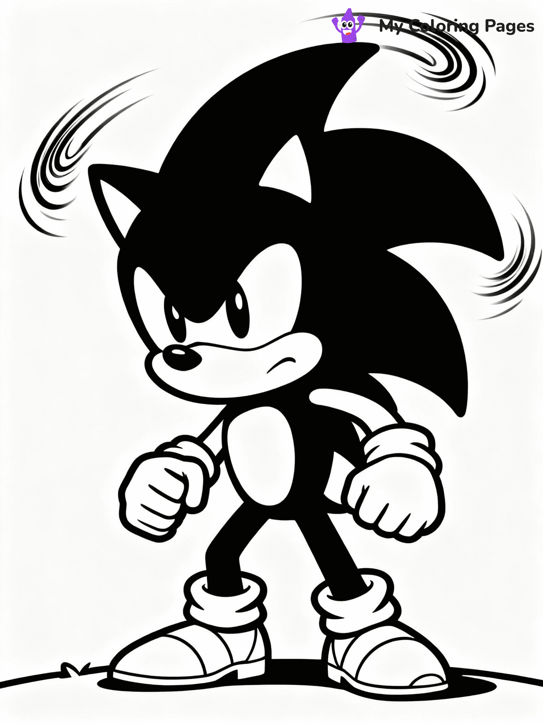 ⚠️ CRITICAL REQUIREMENT - ABSOLUTE BLACK AND WHITE ONLY ⚠️
This MUST be a BLACK AND WHITE line drawing ONLY. NO COLORS whatsoever.
- ONLY pure black lines (#000000) on pure white background (#FFFFFF)
- ABSOLUTELY NO colors, NO shading, NO gradients, NO grayscale
- If there are ANY colors in the output, the image is REJECTED
- This is a COLORING PAGE - meant to be COLORED IN by children
- The output must be UNCOLORED line art ready for coloring
⚠️ SUBJECT TO DRAW: Tails from Sonic the Hedgehog flying with twin tails spinning, determined expression. Important: PURE OUTLINES. NO FILLS, COLOR, SHADING, OR GREYSCALE. WHITE BACKGROUND.
(REMEMBER: Output must be BLACK AND WHITE line art only, NOT colored!)
# Flat, Friendly Cartoon Line-Art Coloring Page
You are generating a **pure black-and-white binary image** of a child-friendly cartoon scene combining characters and background scenery in one cohesive composition.
## Rendering Rules (Strict)
- Only two colors: pure black (#000000) outlines and pure white (#FFFFFF) background.
- No grayscale, shading, gradients, tints, fills, transparency, or partial pixels.
- No antialiasing or blended edges; every pixel is 100% black or white.
- No solid black fills inside shapes — all areas inside outlines must remain white.
- No dark clothing areas or filled tone blocks; all garments outlined only.
- No shadows, textures, lighting, or tonal variations.
- Must look like flat binary vector line-art for coloring pages.
## Drawing & Composition
- **Medium, consistent line weight**; clean closed outlines easy to color inside.
- **Flat, simple, child-friendly design** — no realism or 3D depth.
- Characters are **grounded on a surface**, centered and large.
- **Balanced composition** with clear silhouettes and minimal props.
## Scenery & Style
- Landmarks (e.g., mosque, CN Tower) and scenery (trees, benches, waves) drawn with **black outlines only.**
- For real-world figures, teams, or places, show accurate details using only black outlines—no text or logos. Use distinctive uniform patterns, abstract symbols, and landmark silhouettes to convey identity.
- Keep **consistent perspective**; no floating elements.
- **Style:** whimsical **Doodle Art Alley** — rounded, friendly outlines.
- May adapt shapes from **Crayola, Disney, Peppa Pig, Cocomelon** — *by shape only, never color.*
- Final output: **flat, crisp, binary (#000000/#FFFFFF)**, **no filled color or background text.**
EXTREMELYE IMPORTANT:
- PURE BINARY LINE-ART; NO FILLS (HAIR/CLOTHES/SKIN), SHADING, OR GREY.
- NO SHADING, COLOR. MUST BE WHITE BACKGROUND.
⚠️ FINAL REMINDER: Draw the subject "Tails from Sonic the Hedgehog flying with twin tails spinning, determined expression. Important: PURE OUTLINES. NO FILLS, COLOR, SHADING, OR GREYSCALE. WHITE BACKGROUND." as BLACK AND WHITE line art. Zero colors in output.