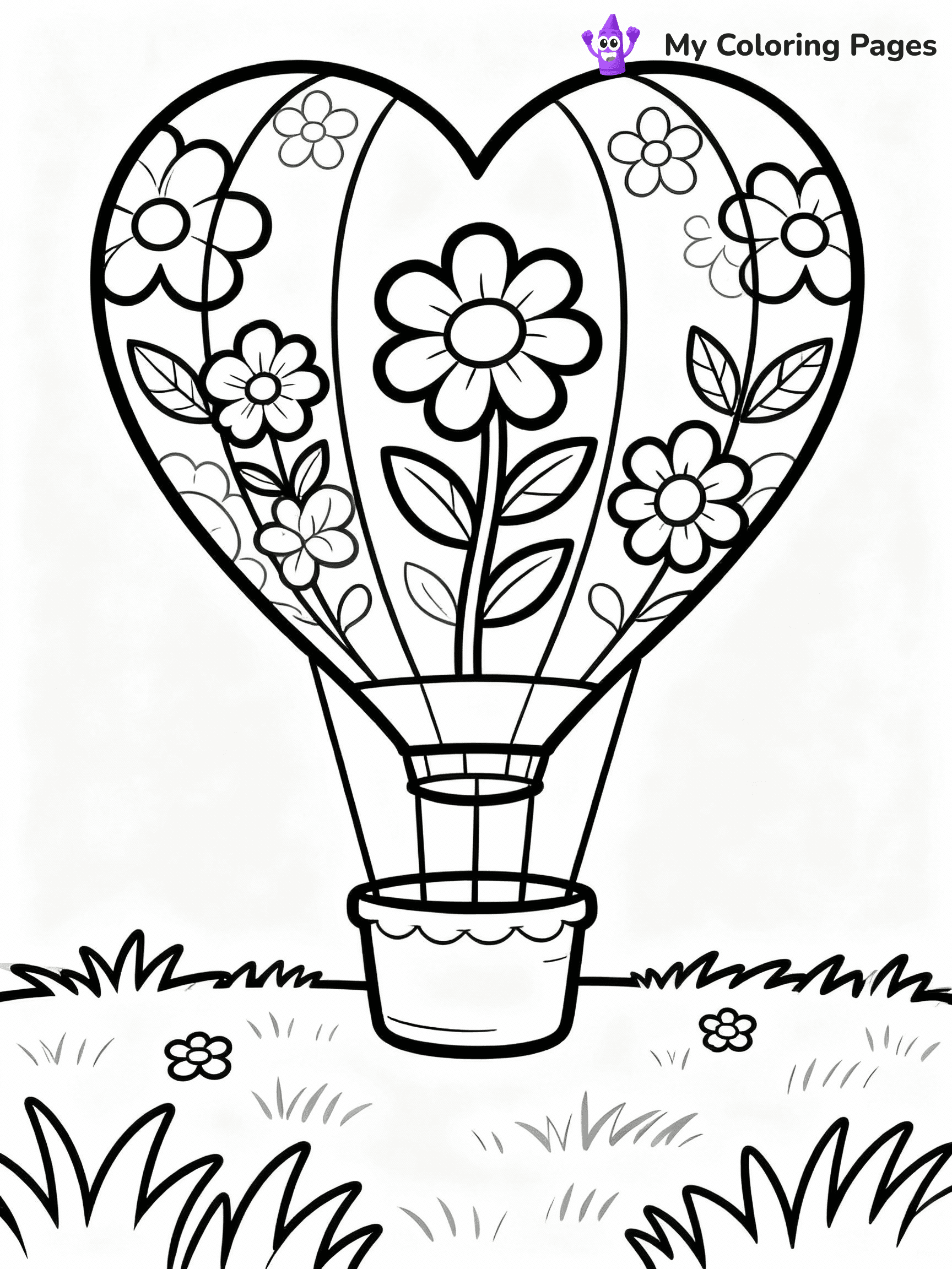 Hot Air Balloon Coloring Pages - 51