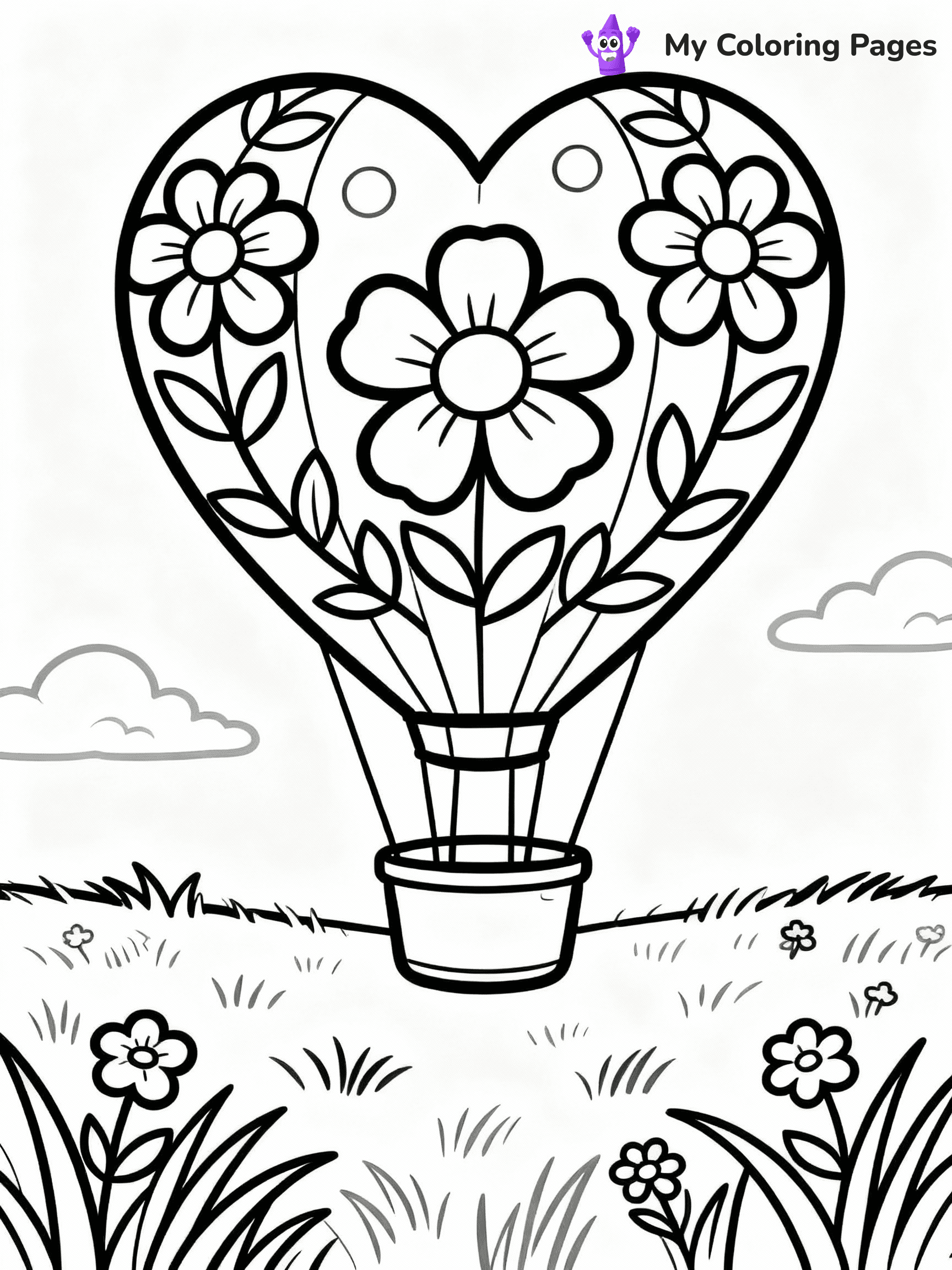 Hot Air Balloon Coloring Pages - 50