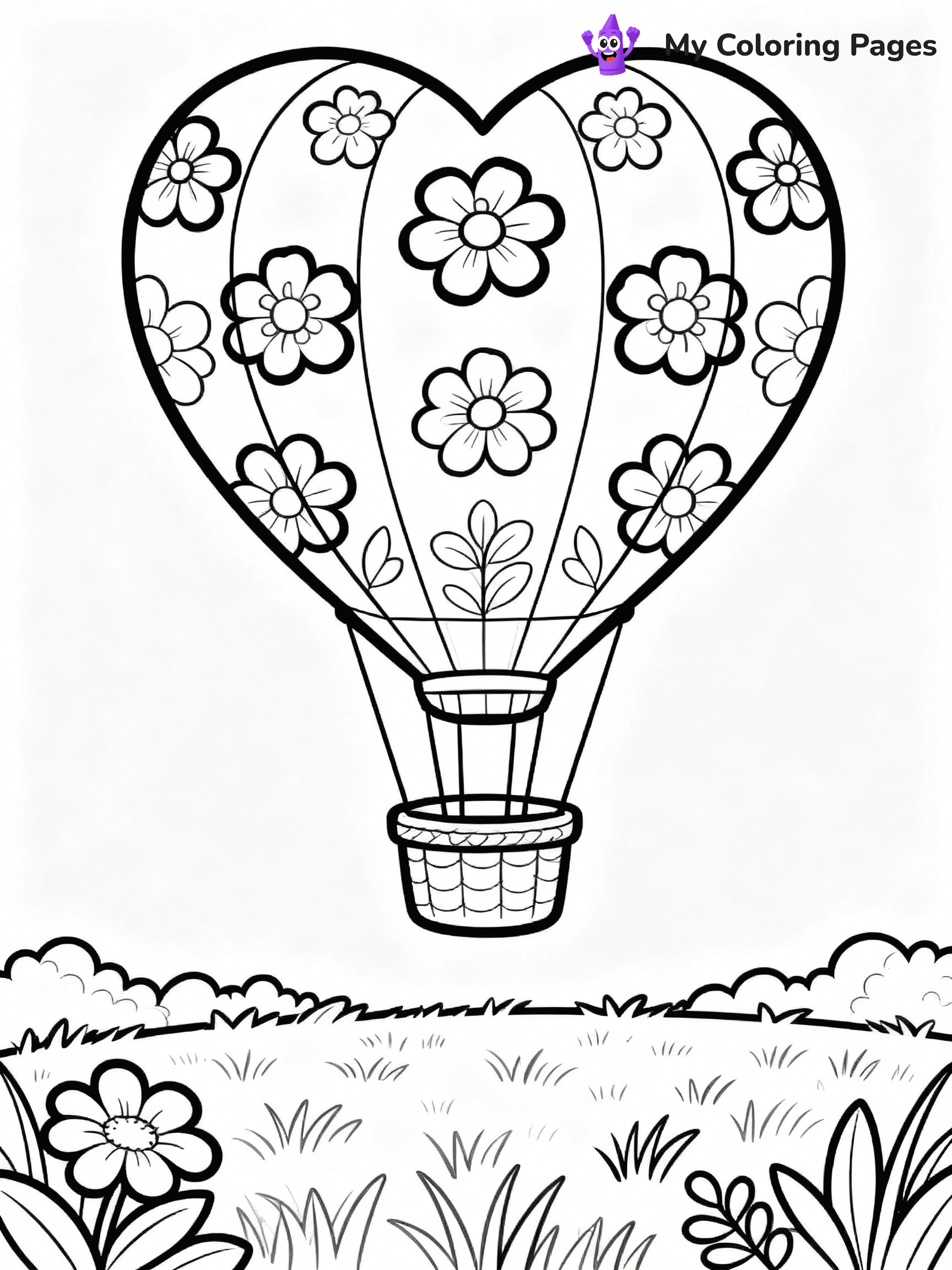 Hot Air Balloon Coloring Pages - 45