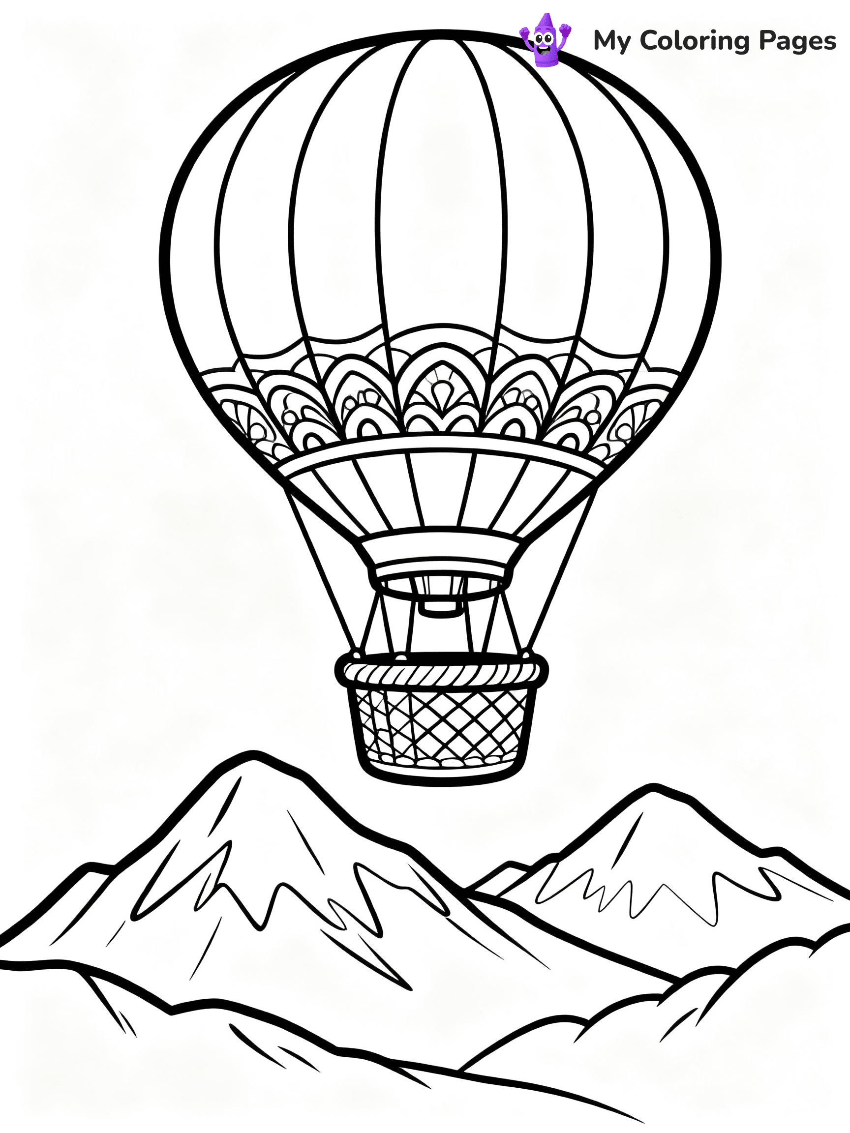 Hot Air Balloon Coloring Pages - 42
