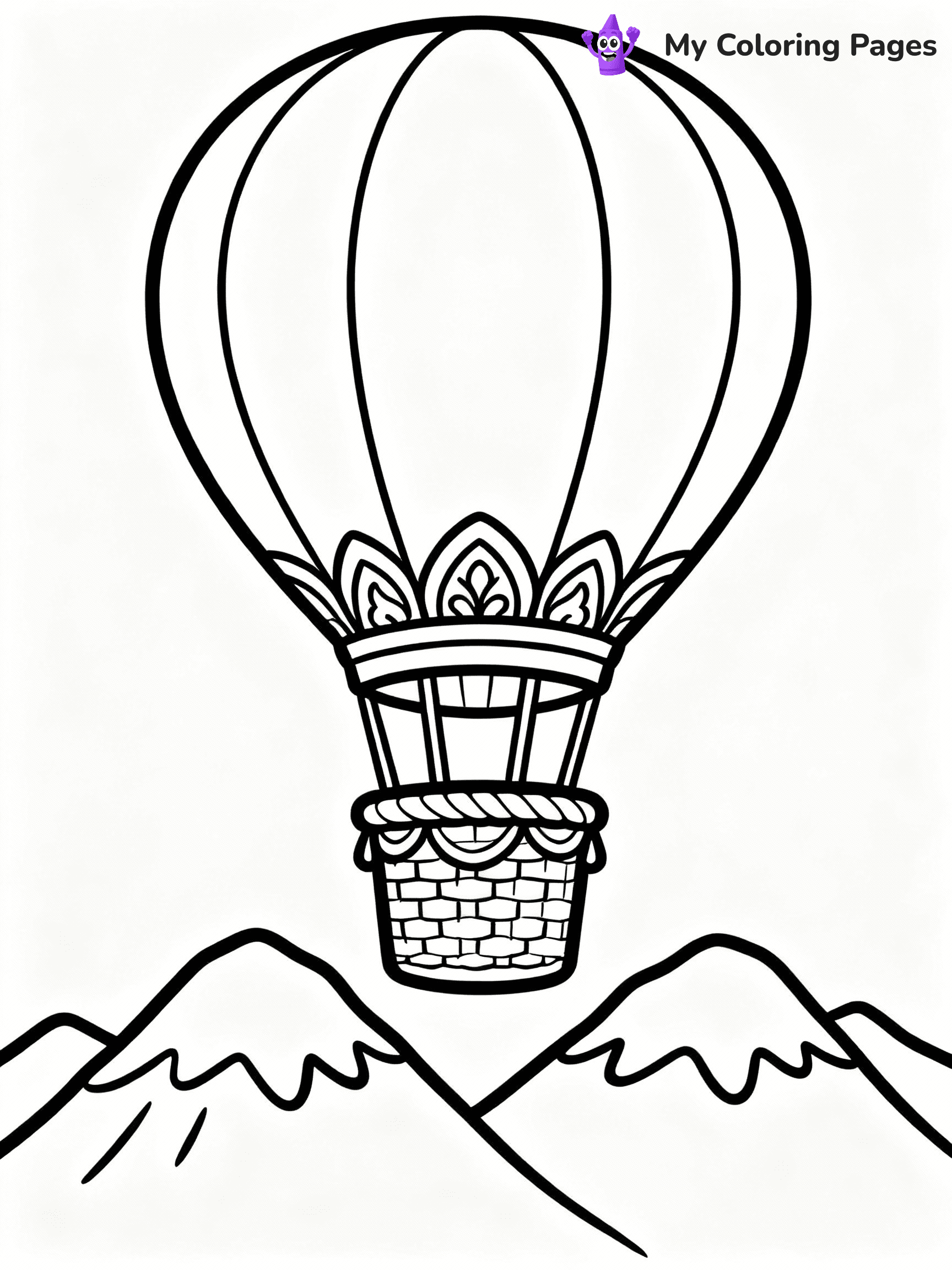 Hot Air Balloon Coloring Pages - 39