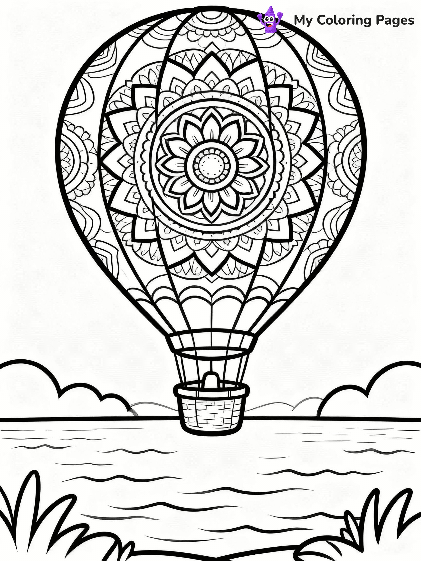 Hot Air Balloon Coloring Pages - 27