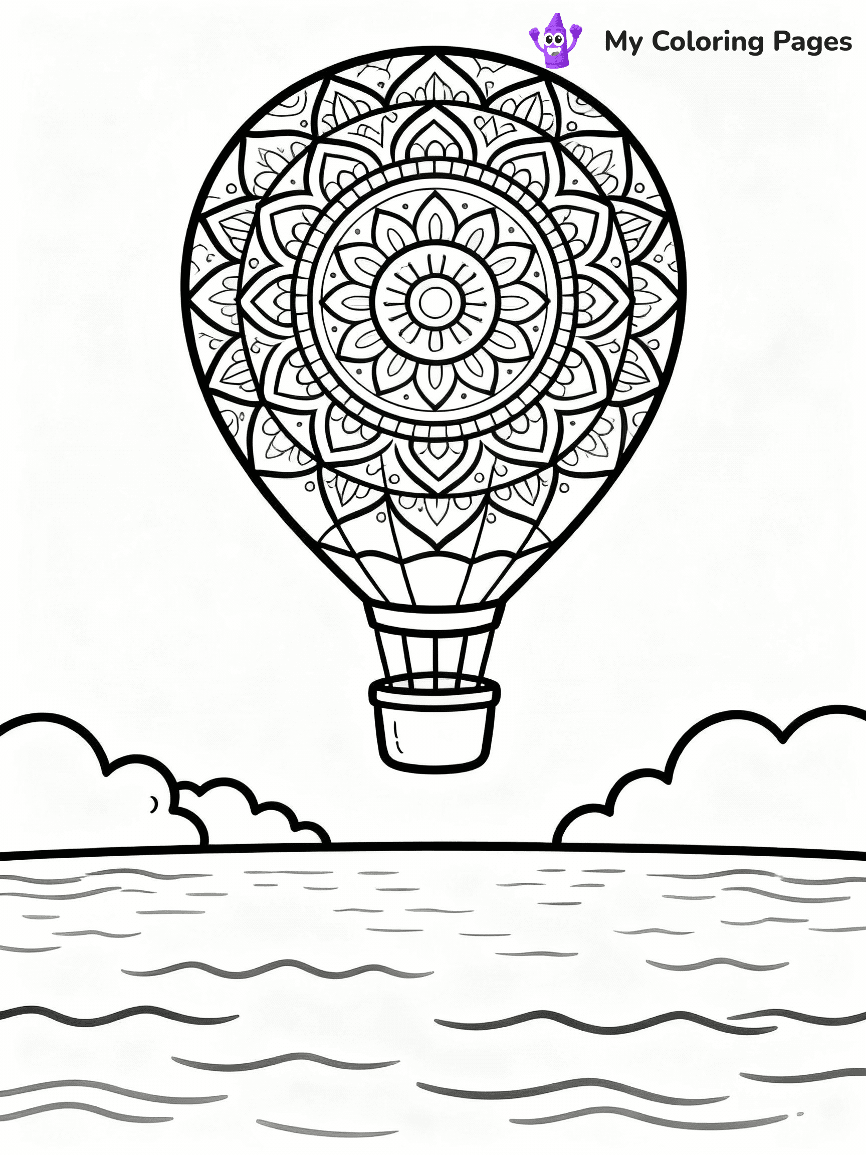 Hot Air Balloon Coloring Pages - 26